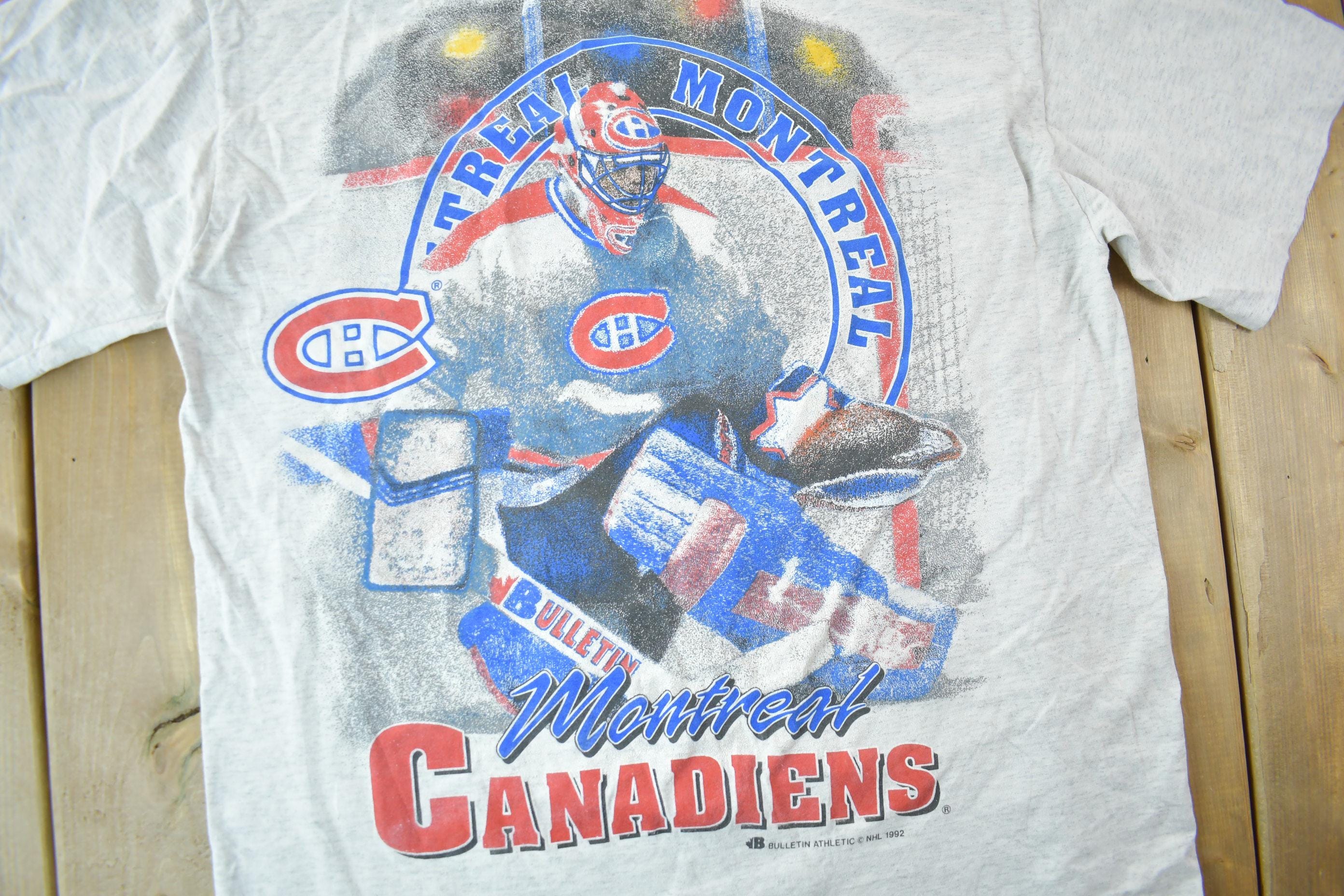 Vintage 1992 Montreal Canadiens NHL Graphic T-Shirt Men's Large - Image 3