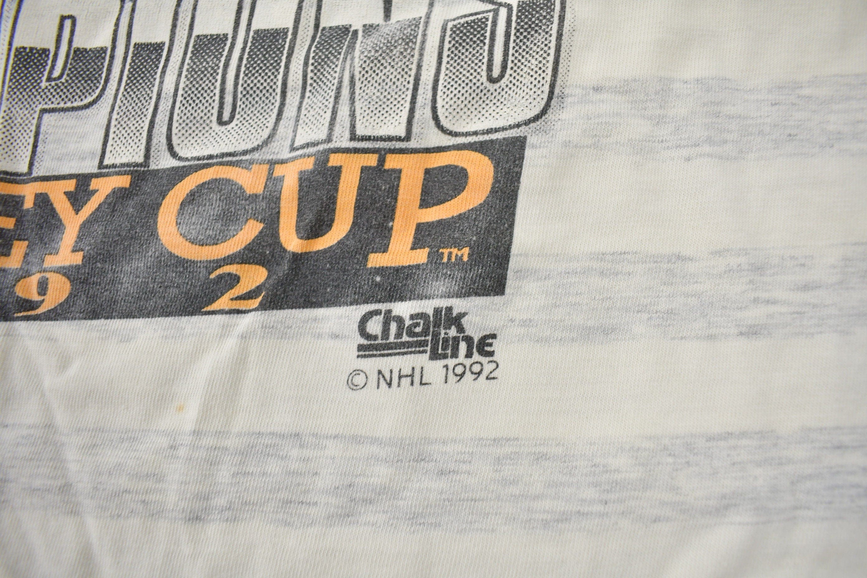 Vintage 1992 Pittsburgh Penguins NHL Stanley Cup T-Shirt Men's XL - Image 4