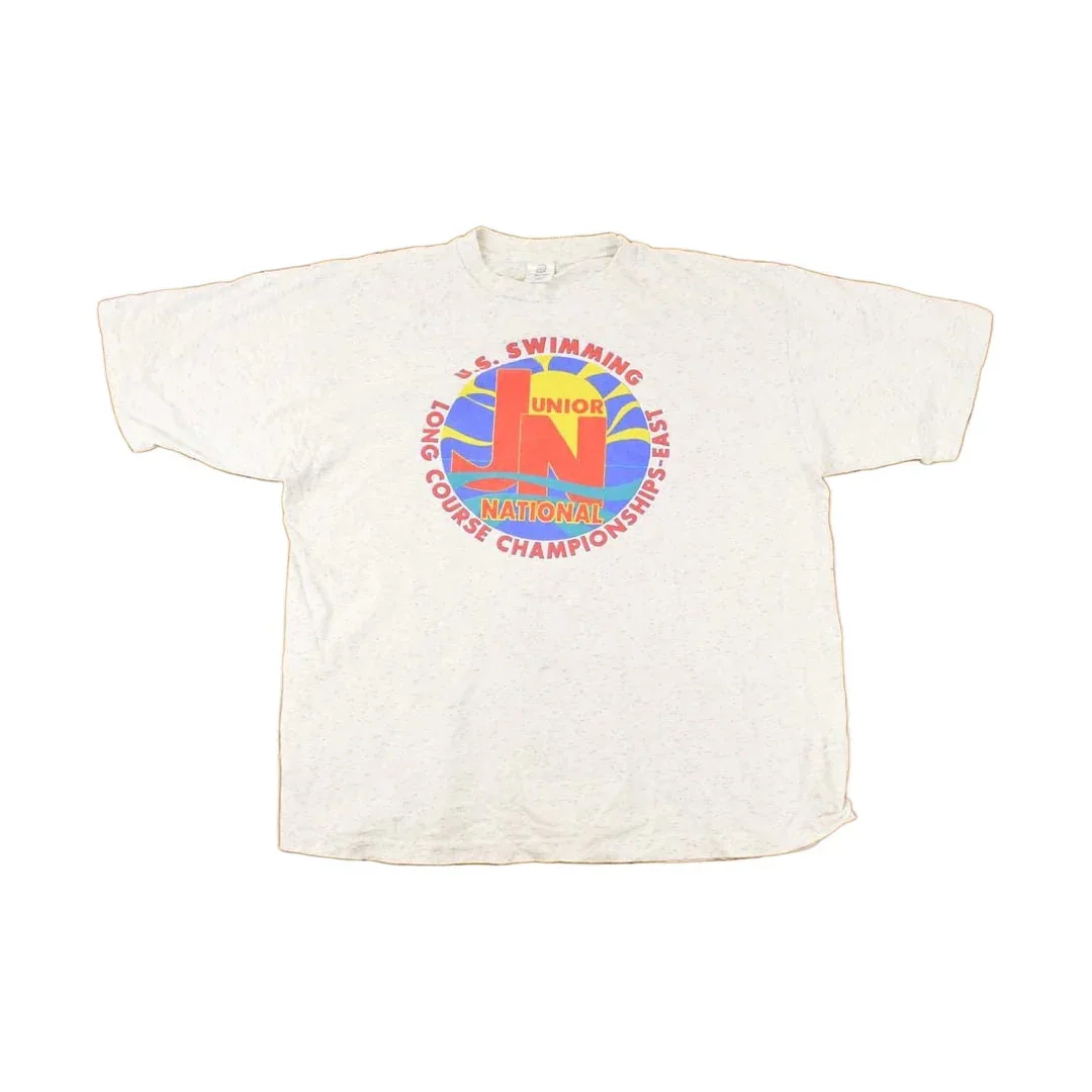 Vintage 1992 Swimming Championship Charlotte Souvenir Travel T-Shirt Men's XL - Image 2
