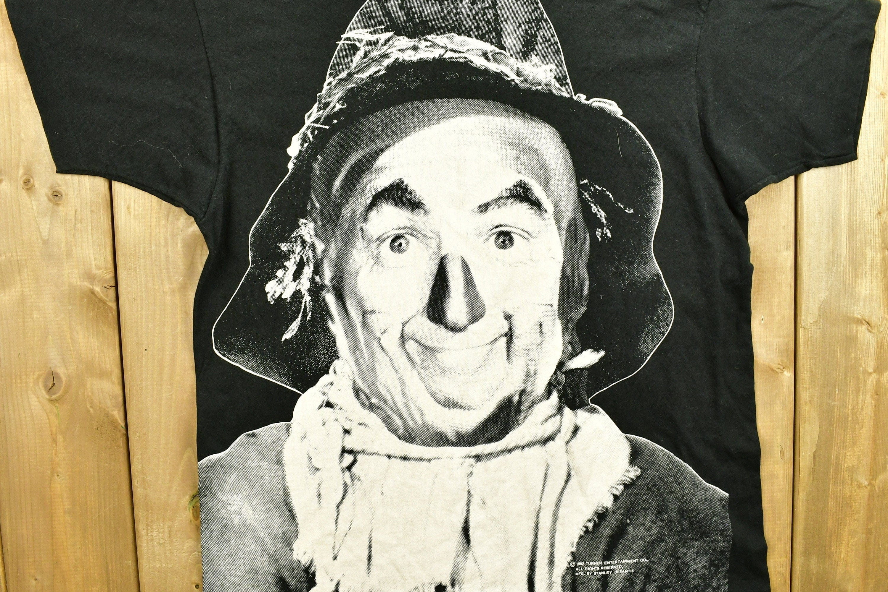 Vintage 1992 The Wizard Of Oz Stanley Desantis Scarecrow All Over Print T-shirt - Image 3