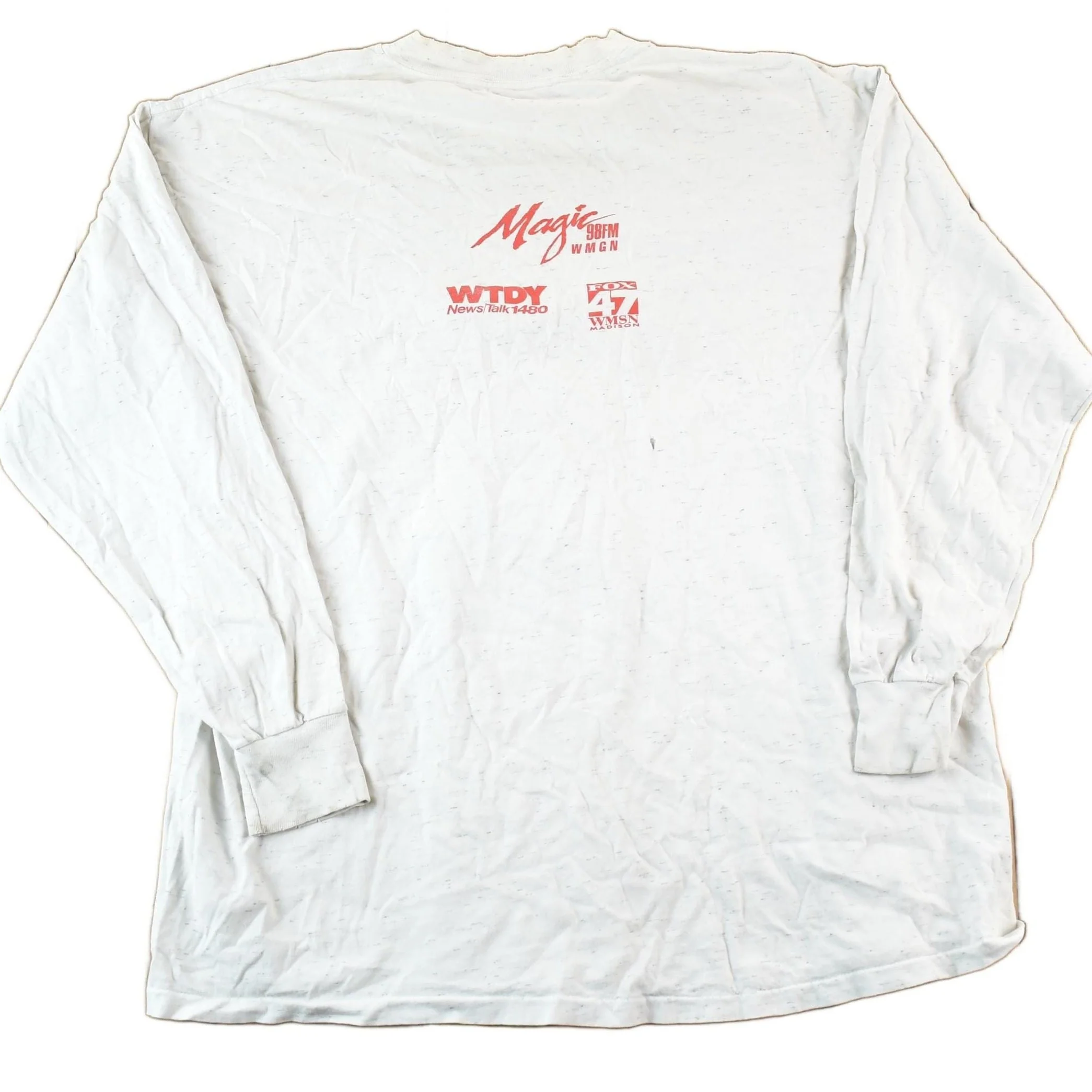 Vintage 1993 Brett Favre Jingle Bell Run For Arthritis Souvenir Long Sleeve T-Shirt Mens XL - Image 2