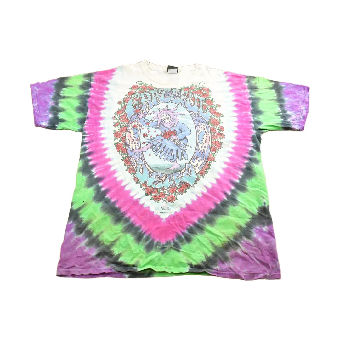 Vintage 1993 Grateful Dead All Over Print Tie Dye T-shirt Made In USA