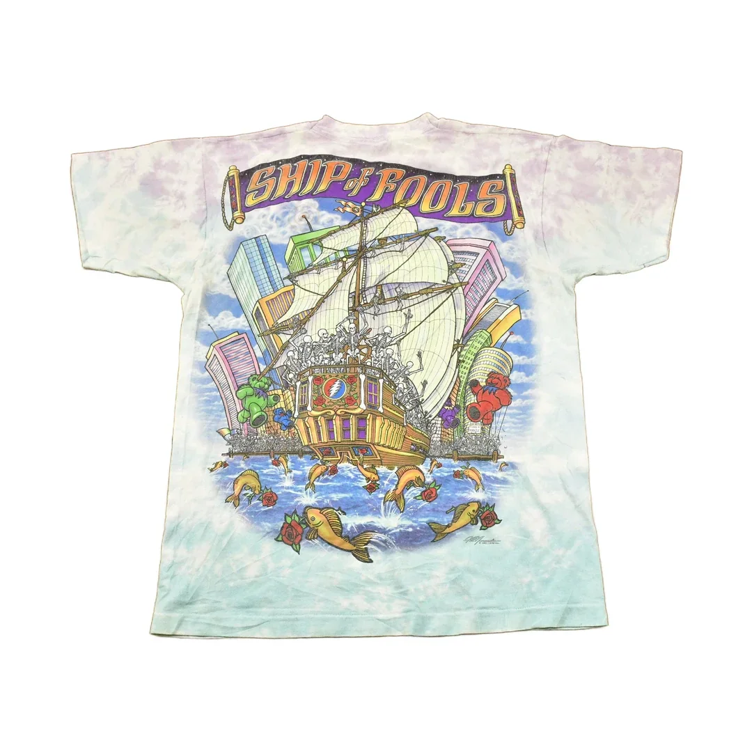 Vintage 1993 Grateful Dead Ship Of Fools All Over Print Pirate T-shirt Men's Large - Image 2