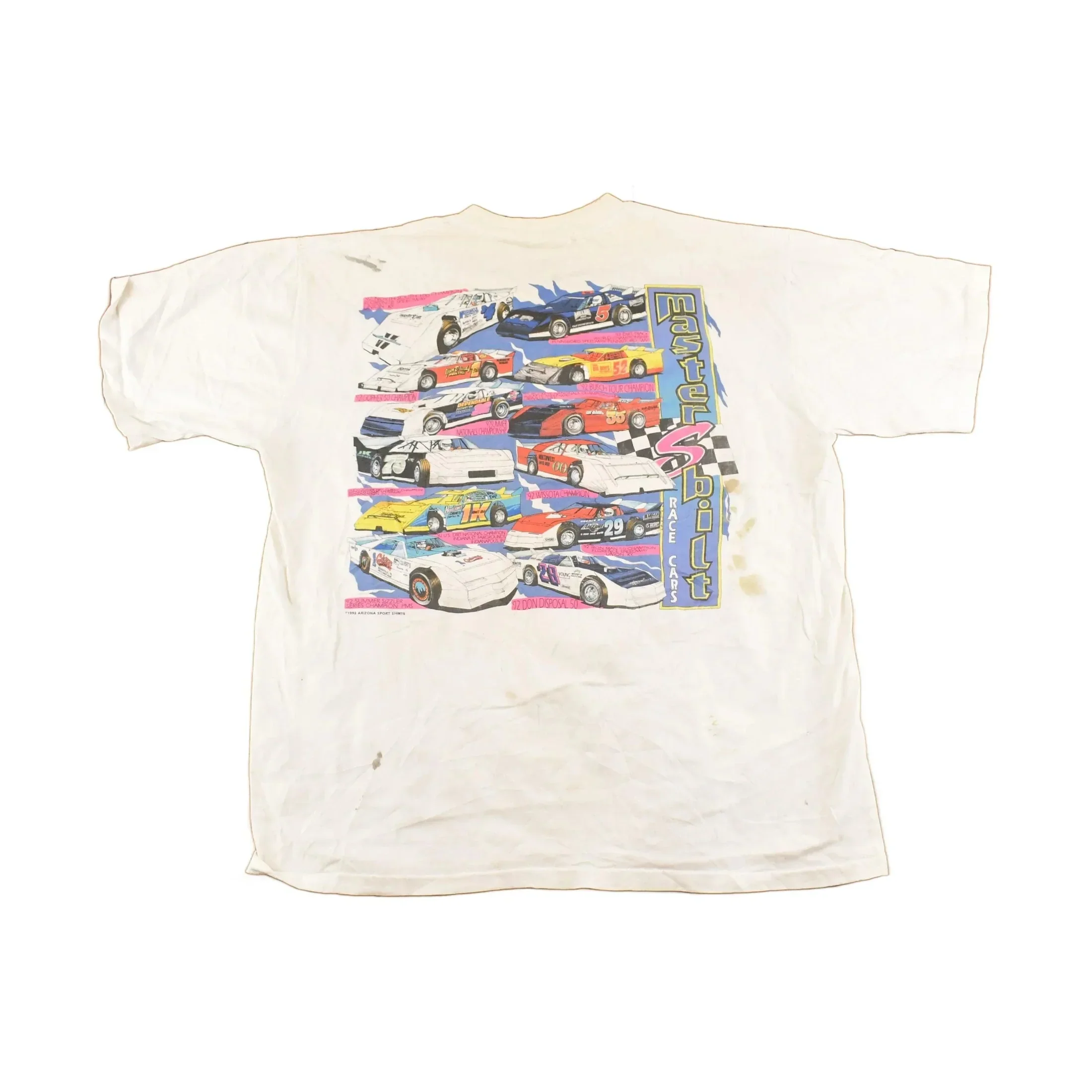Vintage 1993 Mitch Johnson Thrashed Racing T-Shirt Men's XL - Image 2