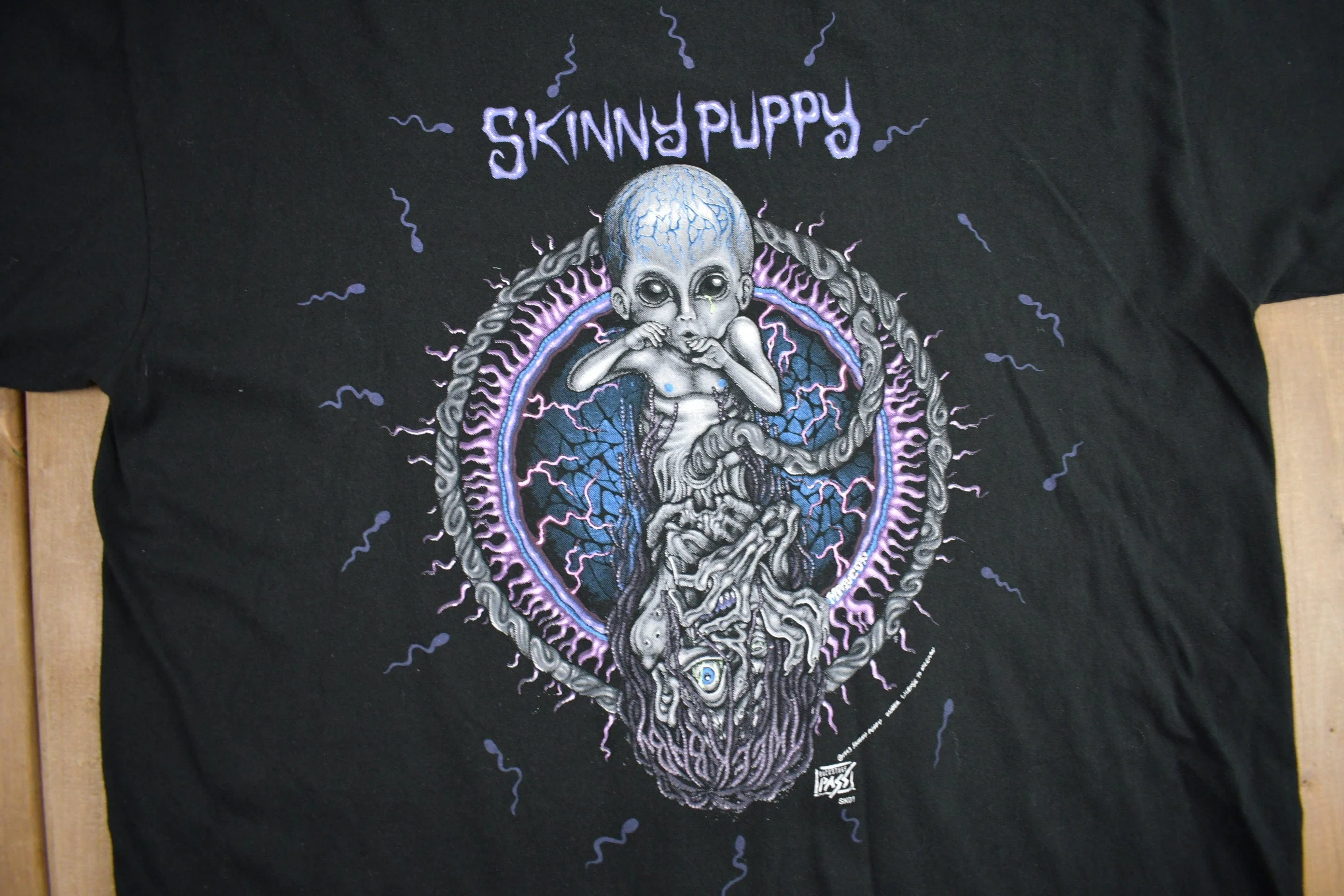 Vintage 1993 Skinny Puppy Band T-shirt Men's XL - Image 3