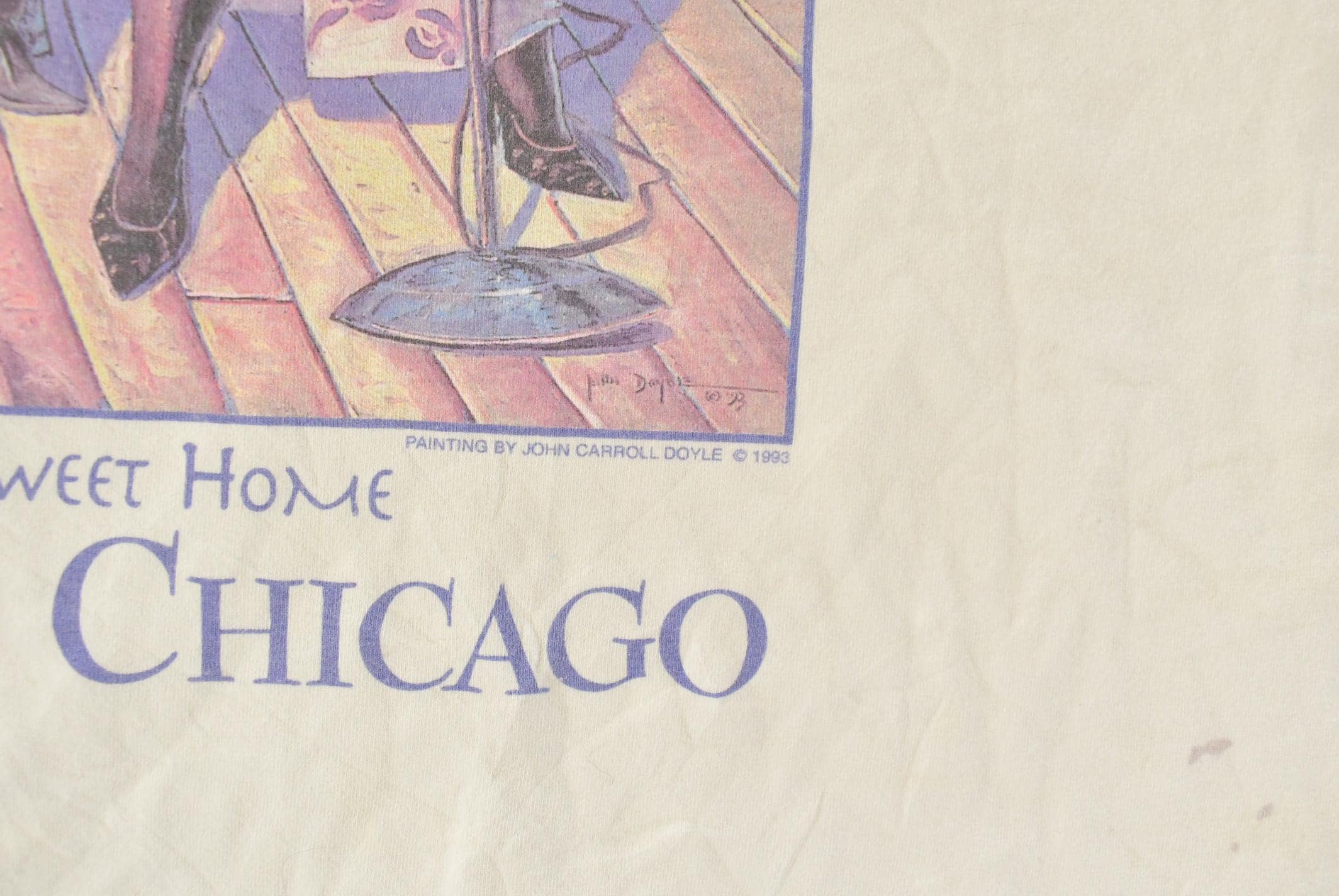 Vintage 1993 Sweet Home Blue Chicago T-Shirt Men's XL - Image 4