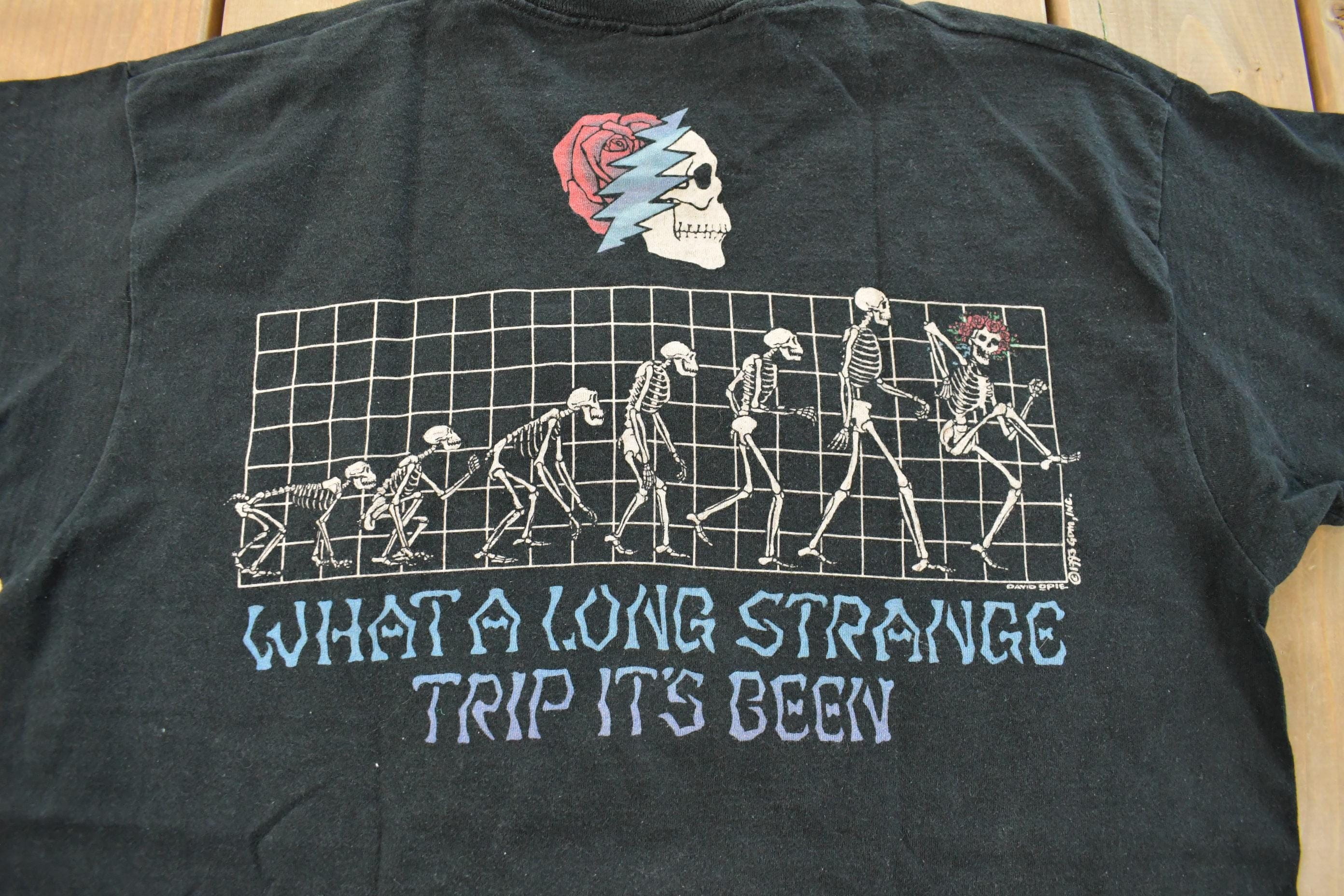 Vintage 1993 The Grateful Dead Evolution Long Strange Trip Liquid Blue Graphic T-Shirt Men's XL - Image 8