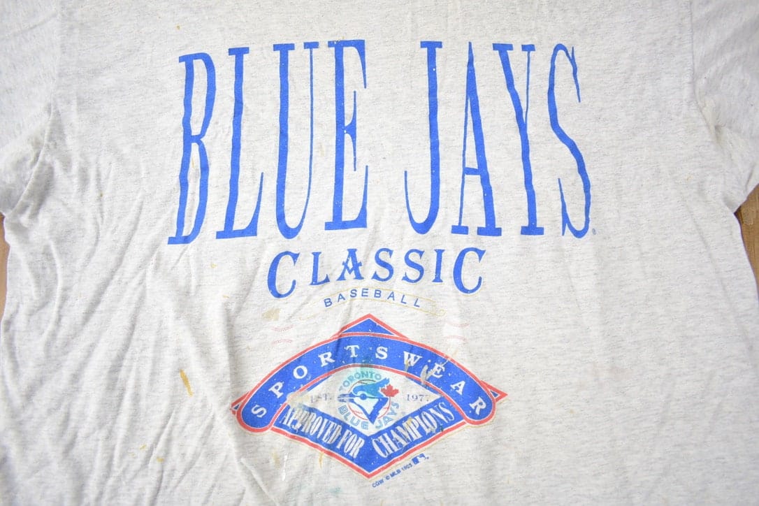 Vintage 1993 Toronto Blue Jays MLB Baseball Graphic T-Shirt Made In USA - Image 3