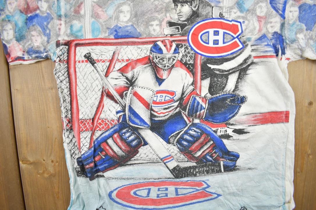 Vintage 1994 Montreal Canadiens NHL All Over Print Graphic T-Shirt Men's Medium - Image 3