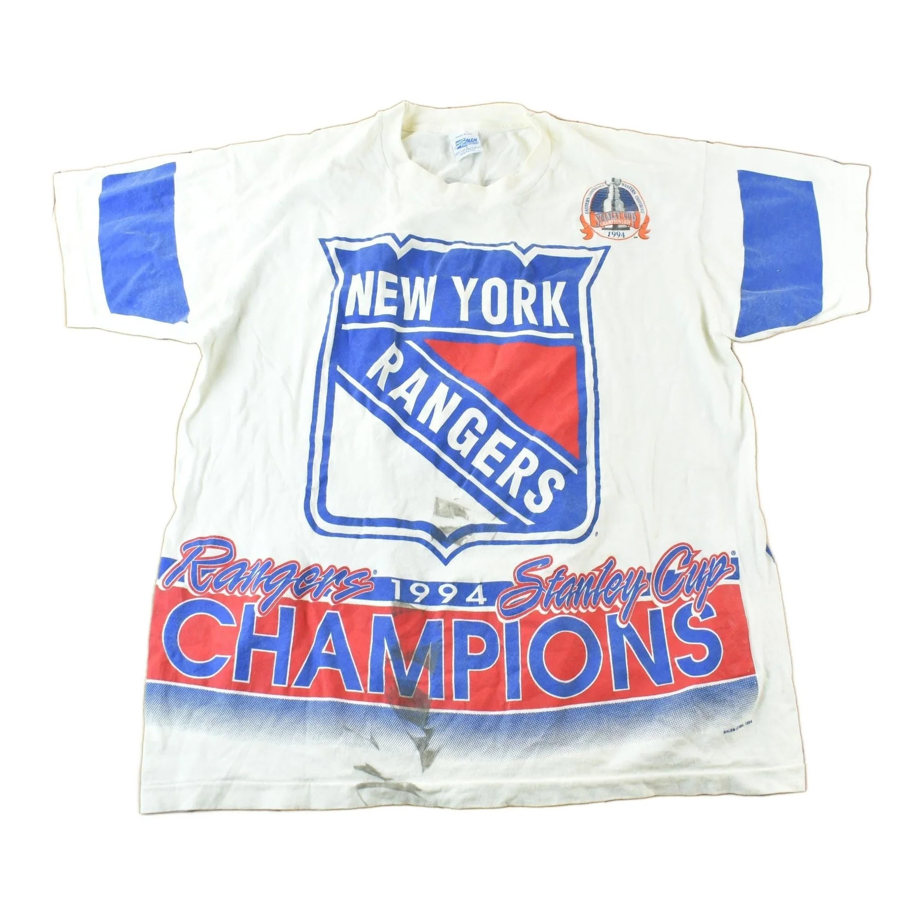 Vintage 1994 New York Rangers NHL Champions T-Shirt Men's Large
