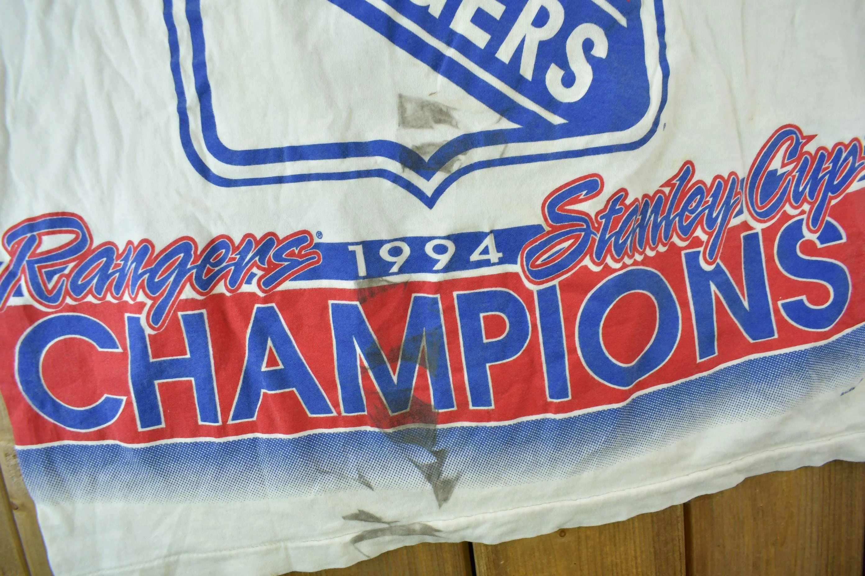 Vintage 1994 New York Rangers NHL Champions T-Shirt Men's Large - Image 3