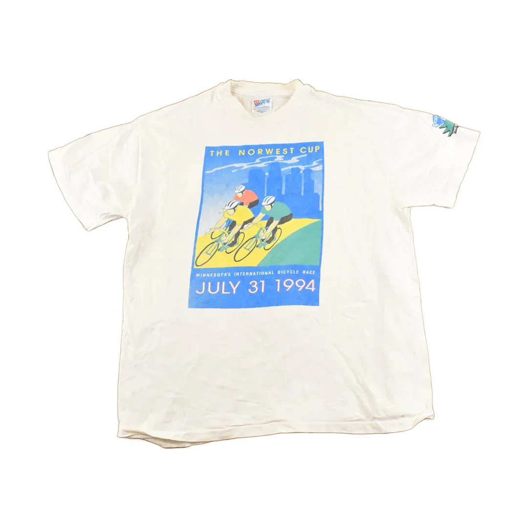 Vintage 1994 Northwest Cup Cycling Souvenir Travel T-Shirt Men's L