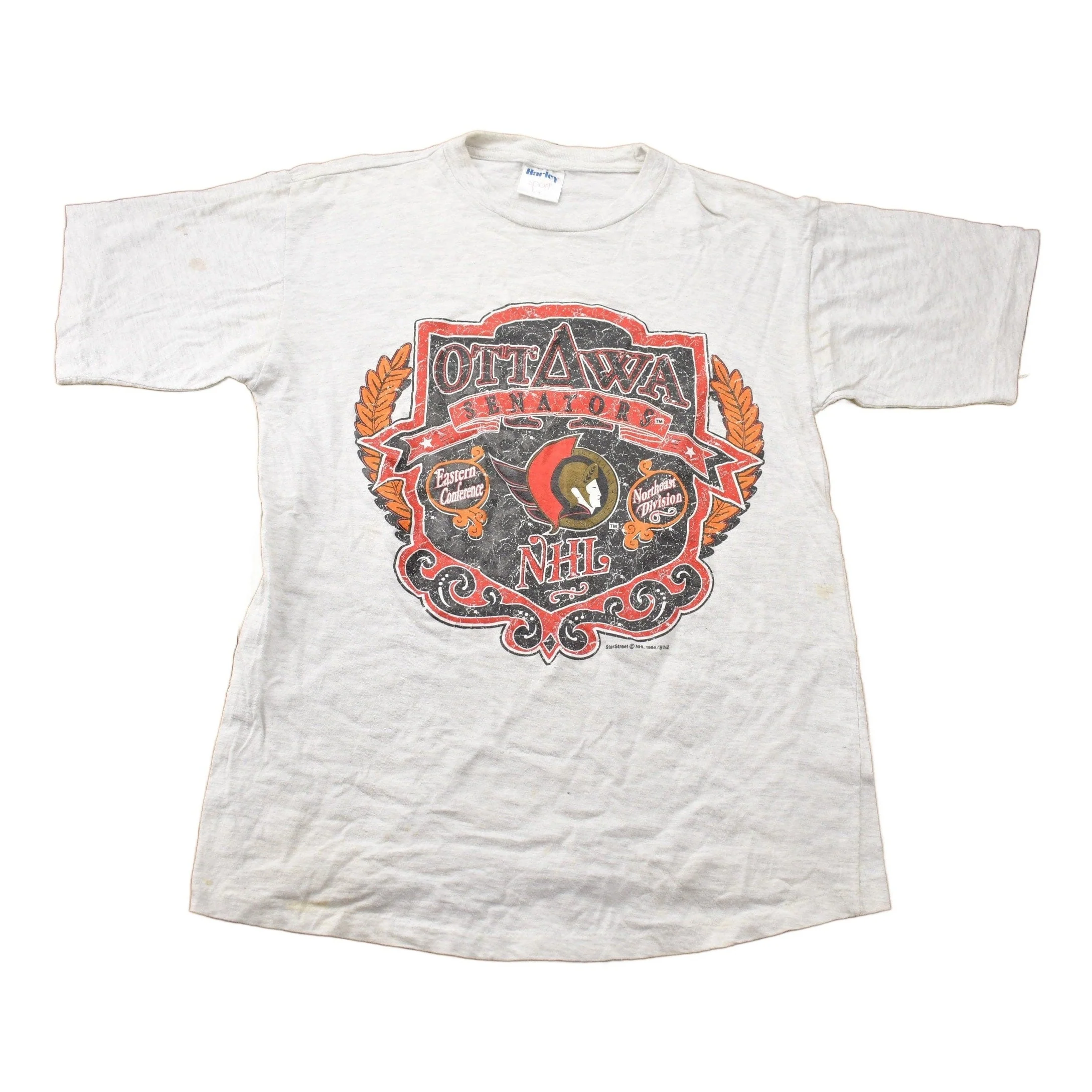 Vintage 1994 Ottawa Senators NHL Single Stitch T Shirt Men's Medium