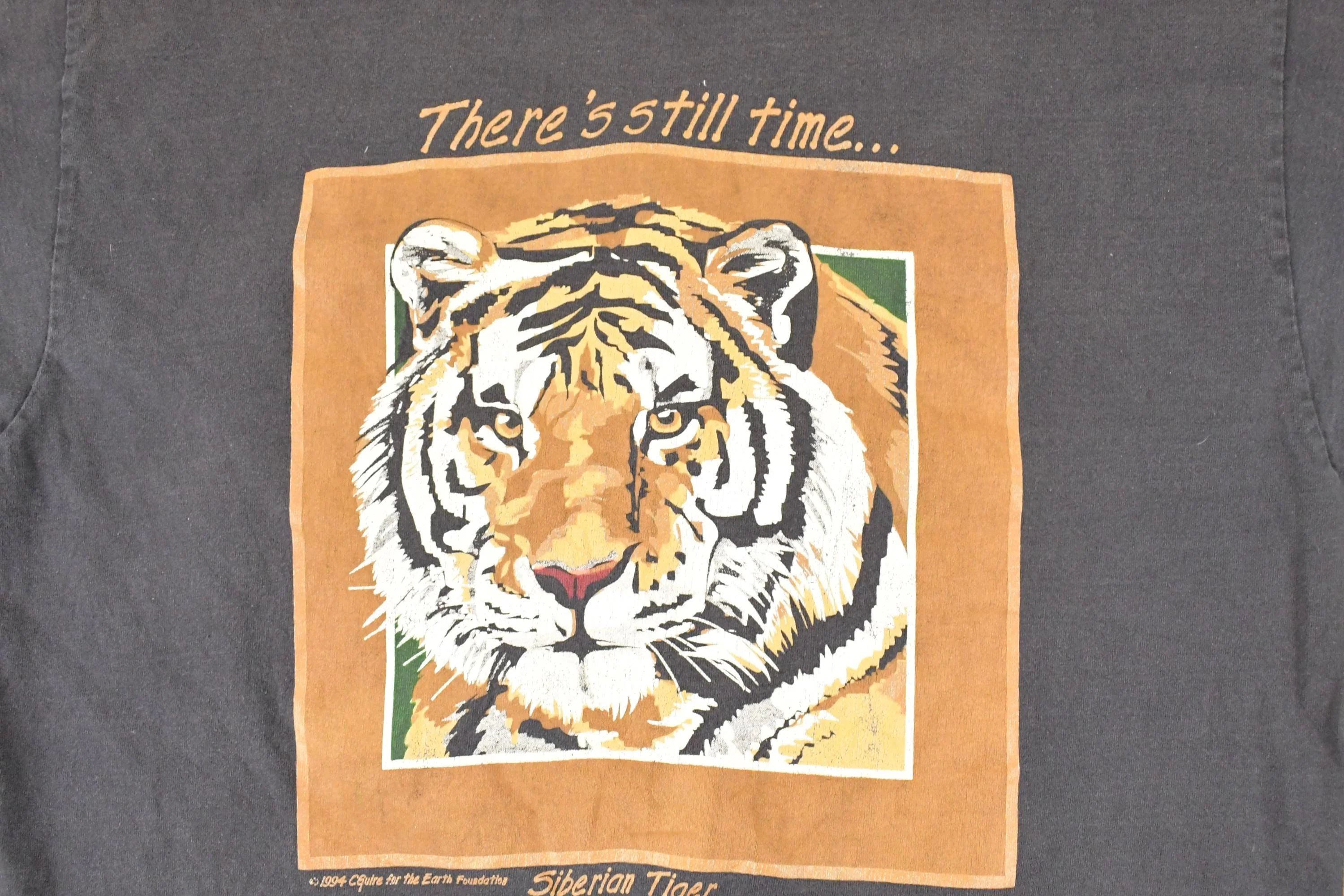 Vintage 1994 Siberian Tiger Endangered Species Souvenir Travel T-Shirt Men's M - Image 3