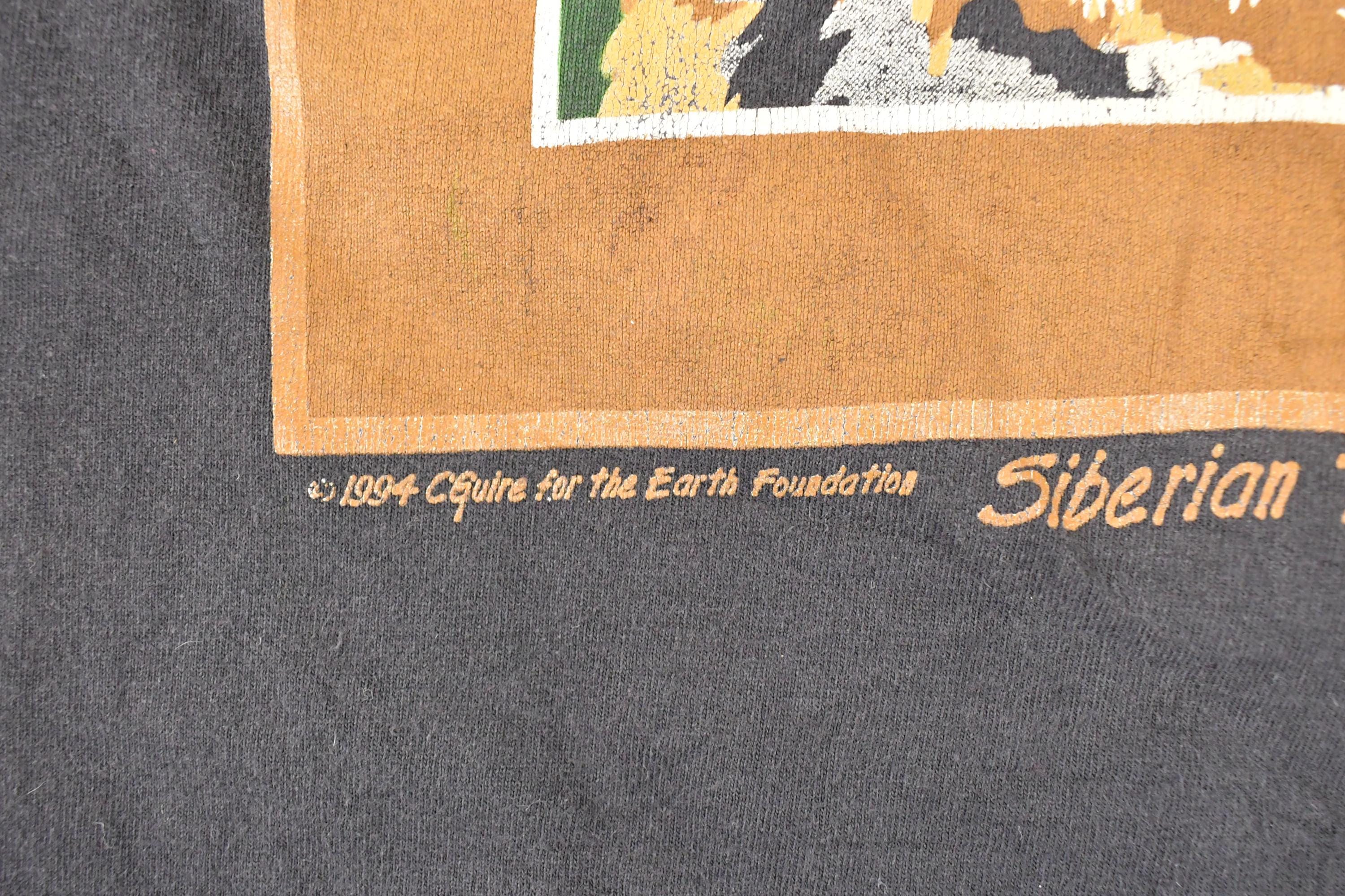 Vintage 1994 Siberian Tiger Endangered Species Souvenir Travel T-Shirt Men's M - Image 5