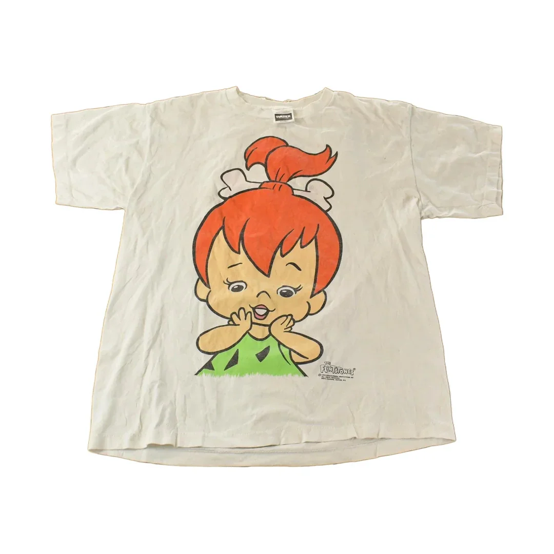Vintage 1994 The Flintstones Pebbles Cartoon Graphic T-Shirt Men's XL