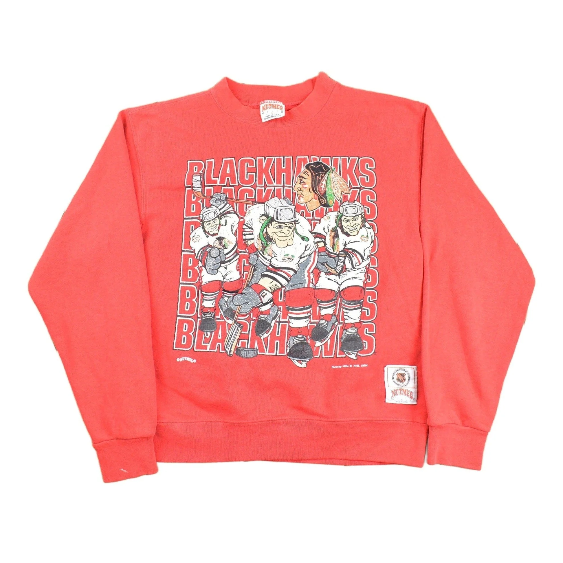 Vintage 1994s Chicago Blackhawks NHL Crewneck Sweatshirt Men's Small