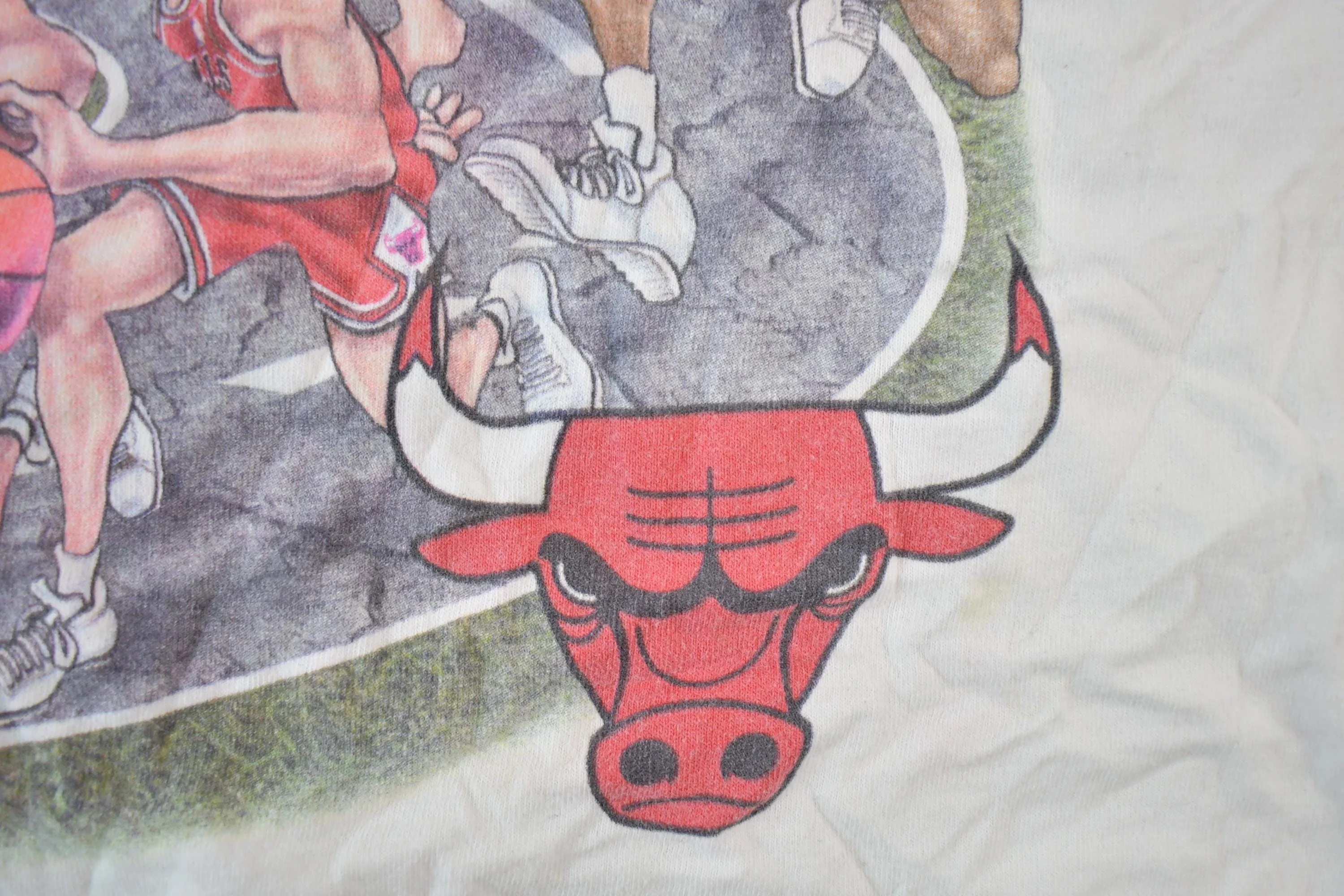 Vintage 1995 1996 Chicago Bulls NBA Graphic T-Shirt Men's S - Image 4