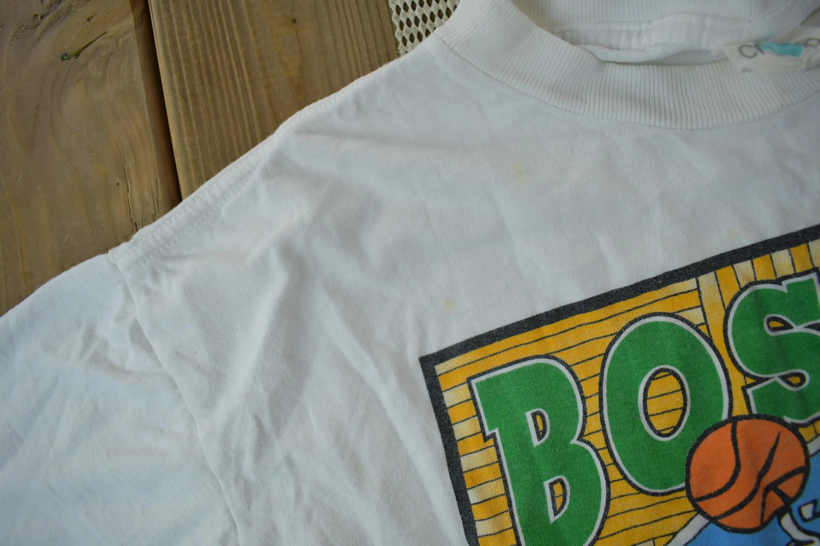 Vintage 1995 Boston Celtics Boston Garden NBA Basketball Graphic T-Shirt Men's Large - Image 6