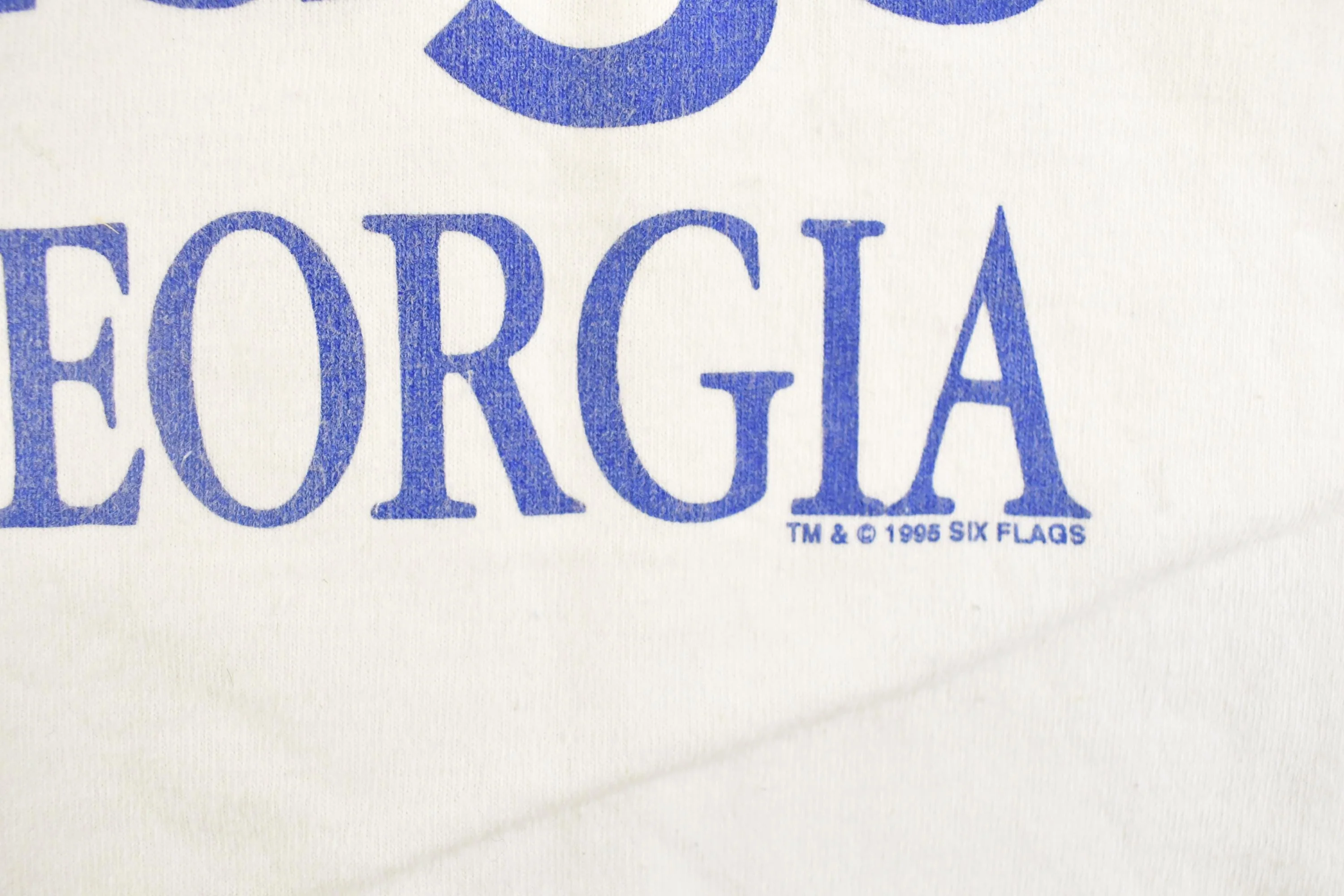 Vintage 1995 Six Flags Georgia Souvenir Travel T-Shirt Men's XL - Image 4