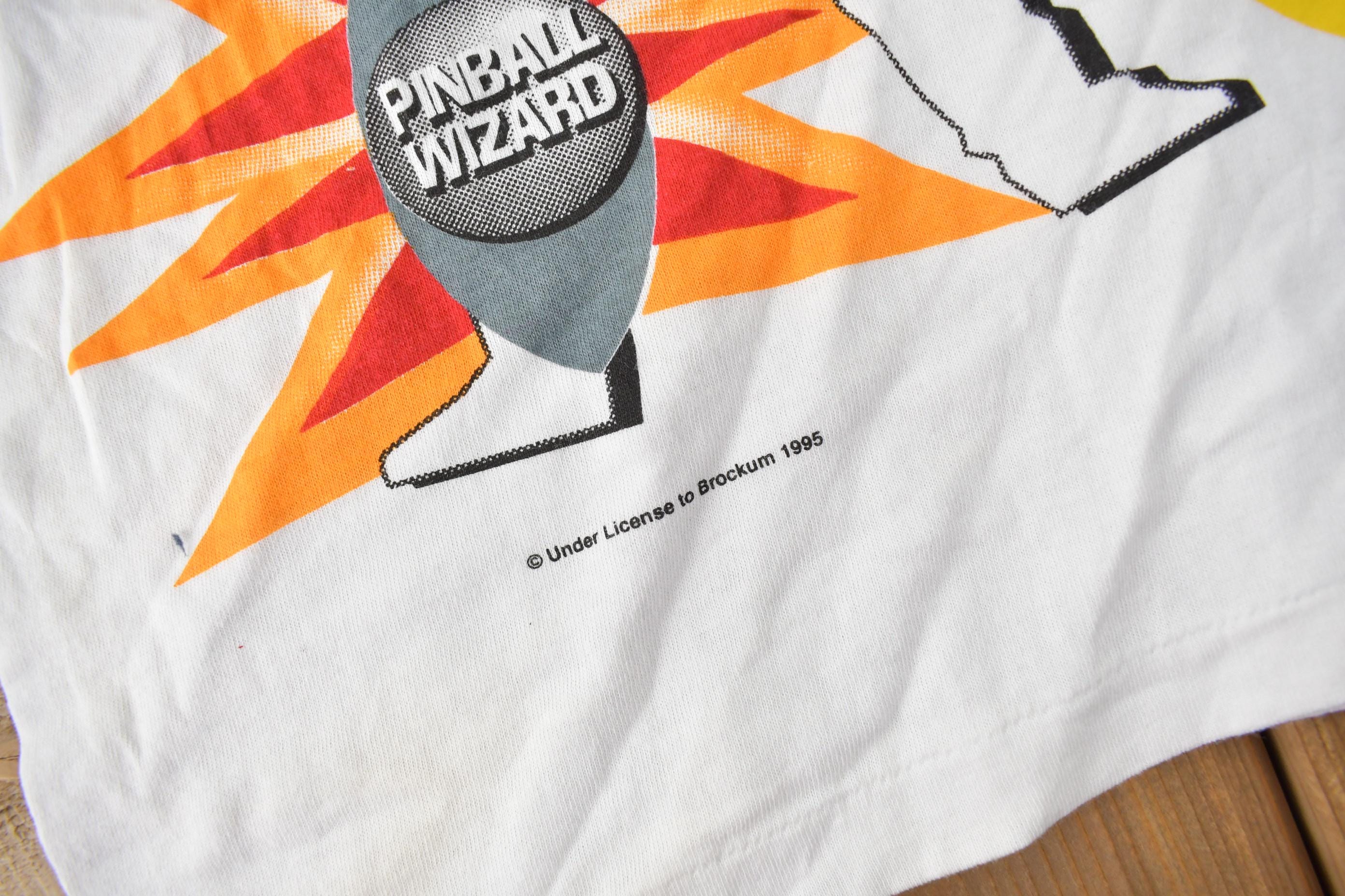 Vintage 1995 The Who Tommy Pinball Wizard AOP Graphic Single Stitch Band Tee Men's Large - Image 4