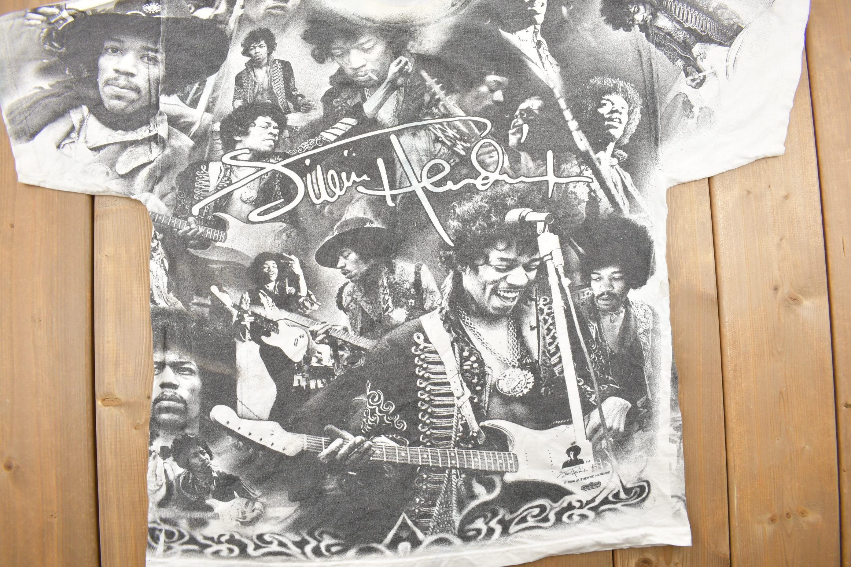 Vintage 1996 Jimi Hendrix All Over Print Band T-shirt - Image 3