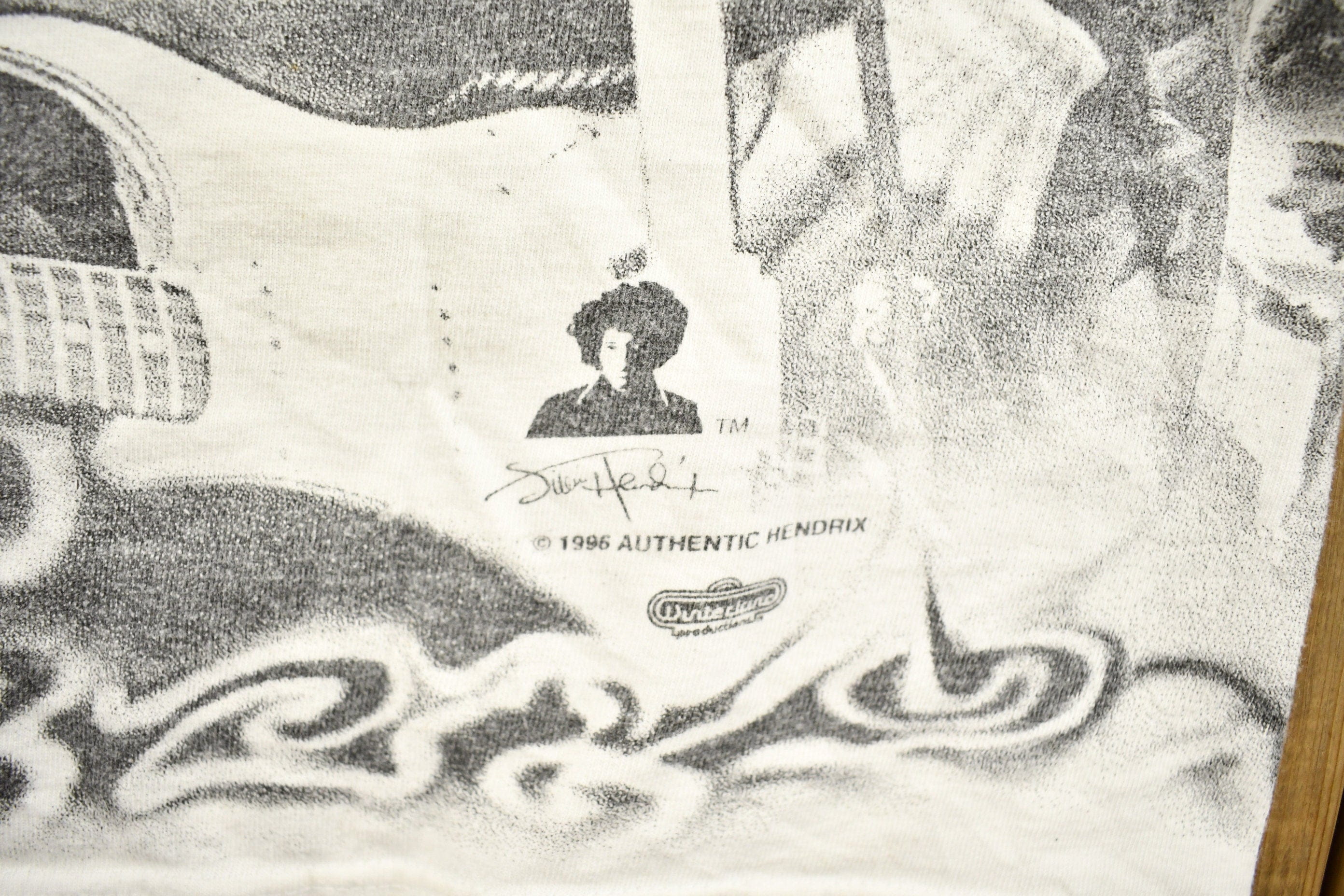 Vintage 1996 Jimi Hendrix All Over Print Band T-shirt - Image 5