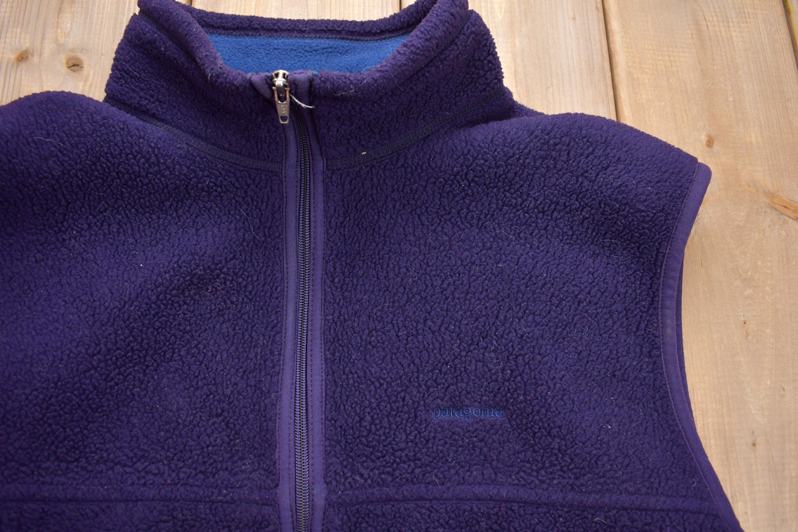 Vintage 1996 Patagonia Synchilla Full Zip Fleece Sweater Vest Men's Large - Image 3