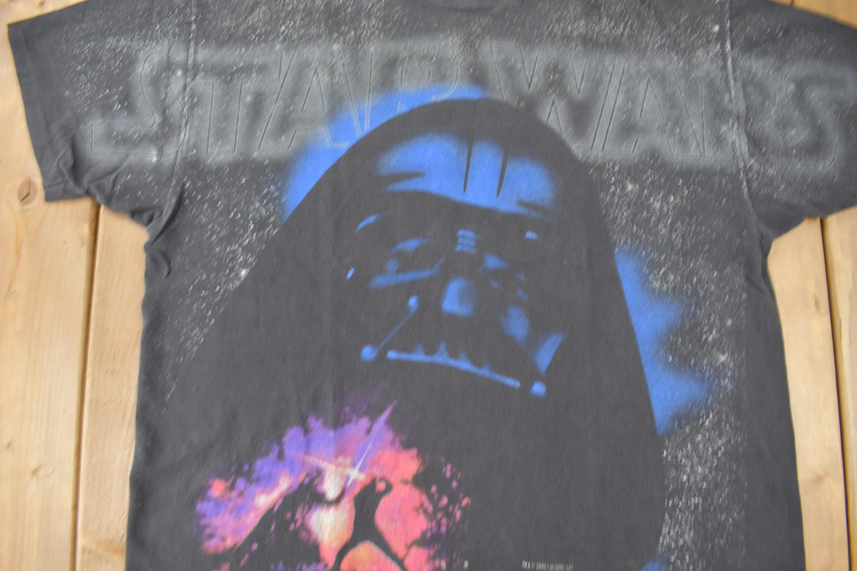 Vintage 1996 Star Wars Darth Vader All Over Print Graphic T-Shirt Size XL Made In USA - Image 3