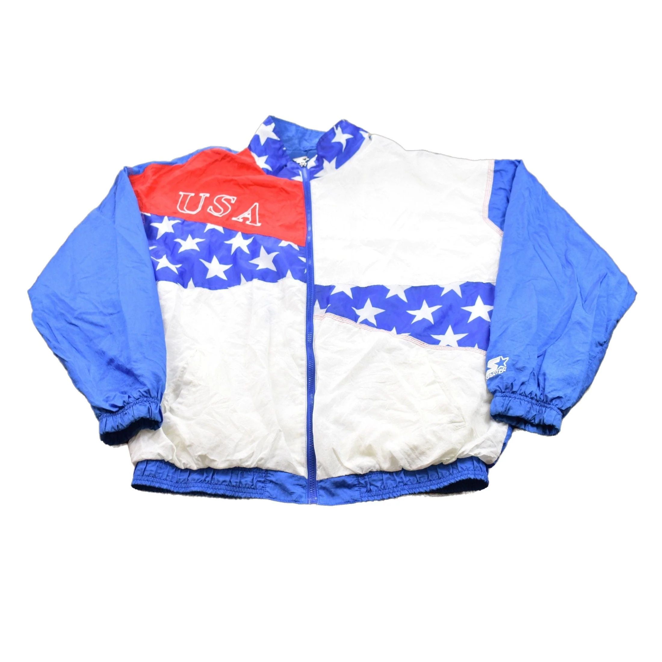 Vintage 1996 Starter USA Atlanta Olympic All Over Print Windbreaker Jacket Men's XL
