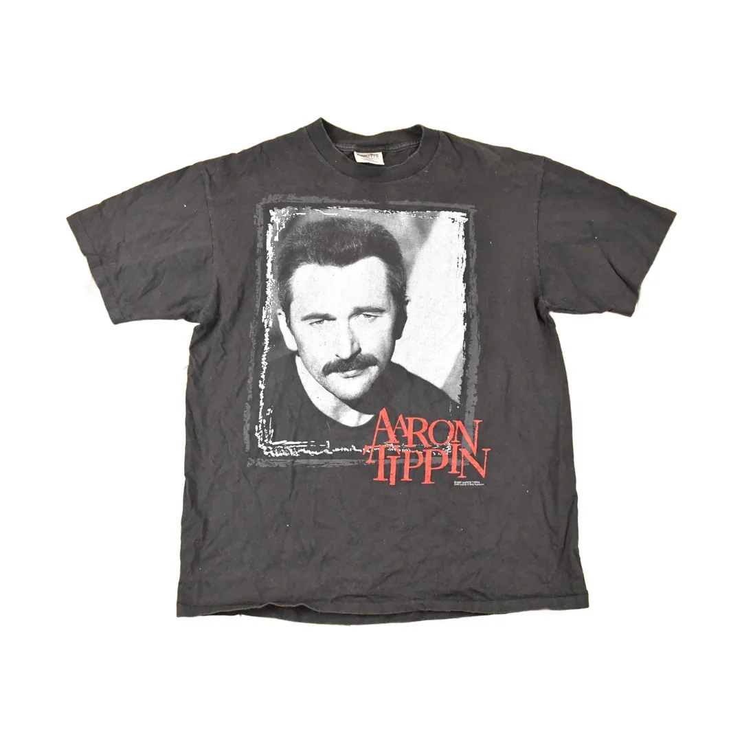 Vintage 1997 Aaron Tippin Greatest Hits Souvenir Band T-Shirt Men's M