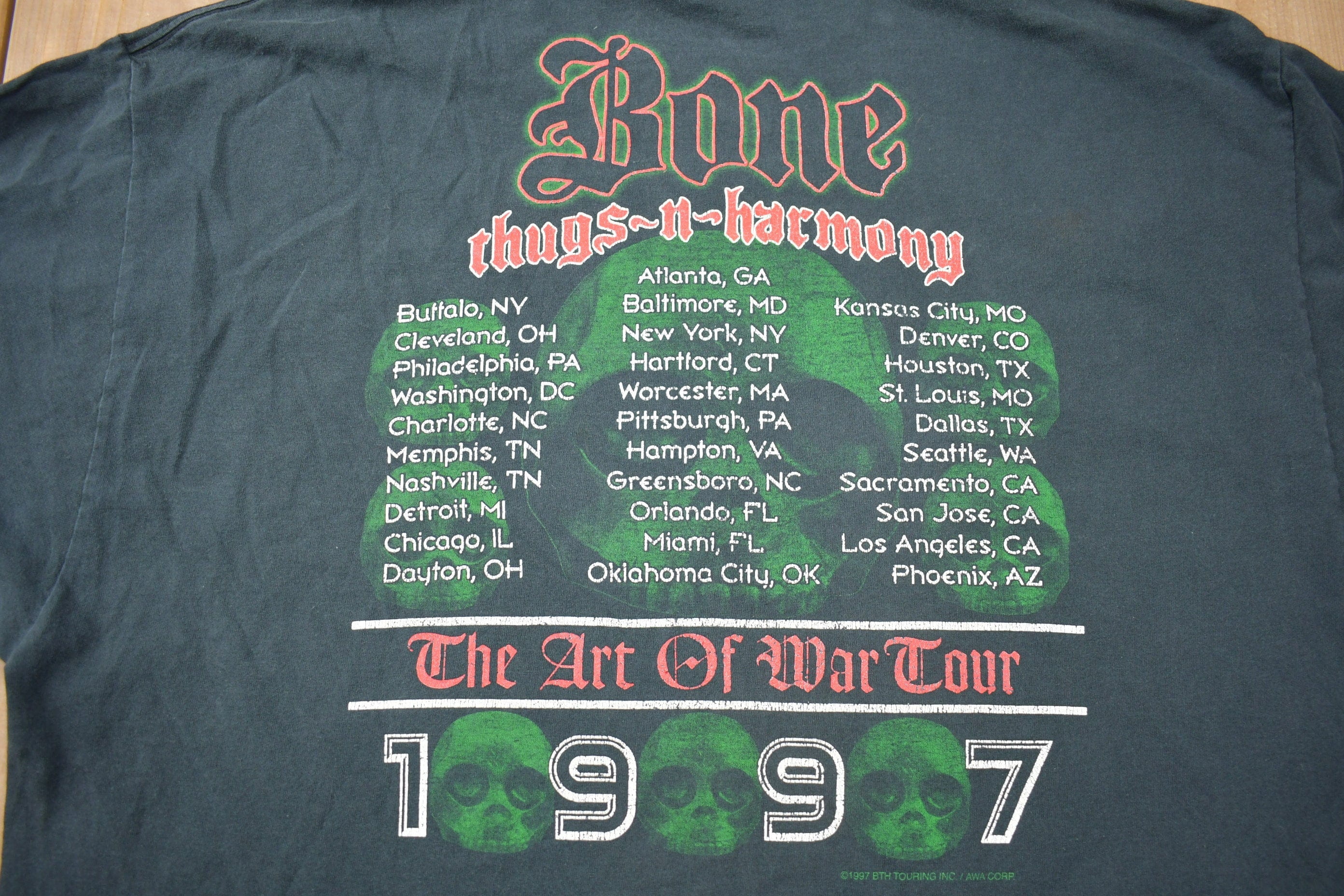 Vintage 1997 Bone Thugs-N-Harmony The Art Of War Tour T Shirt Men's 2XL - Image 4