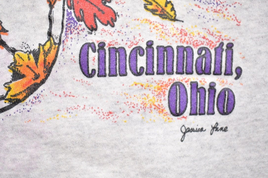 Vintage 1997 Cincinnati Ohio Fall Ball Soccer Crewneck Sweatshirt Men's XS - Image 4