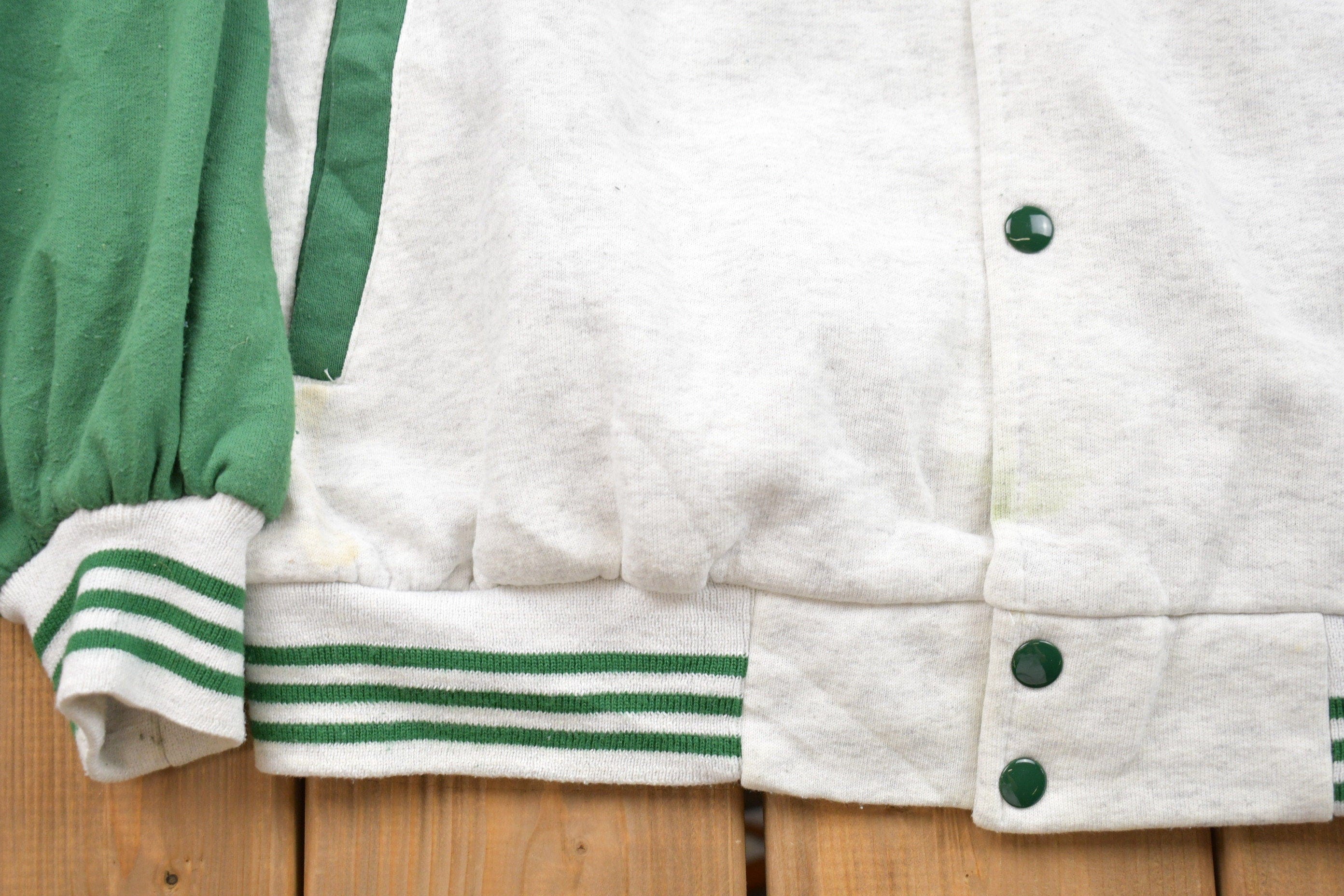 Vintage 1997 Green Bay Packers NFL Bomber Fleece Jacket Men's XL - Image 4