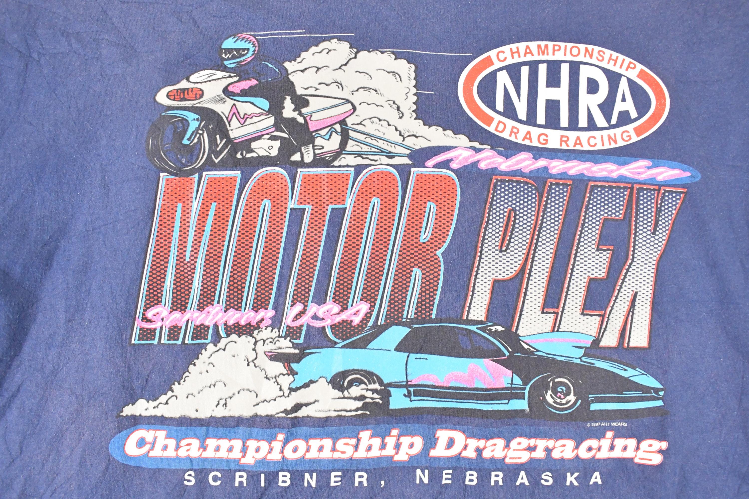 Vintage 1997 NHRA Motorplex Souvenir Drag Racing T-Shirt Men's L - Image 3