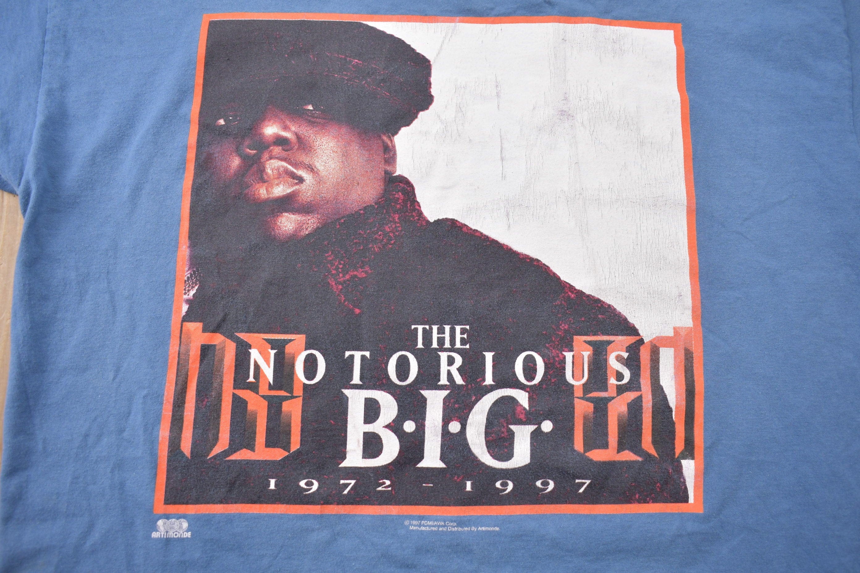 Vintage 1997 The Notorious BIG Memorial T Shirt Men's XL - Image 3