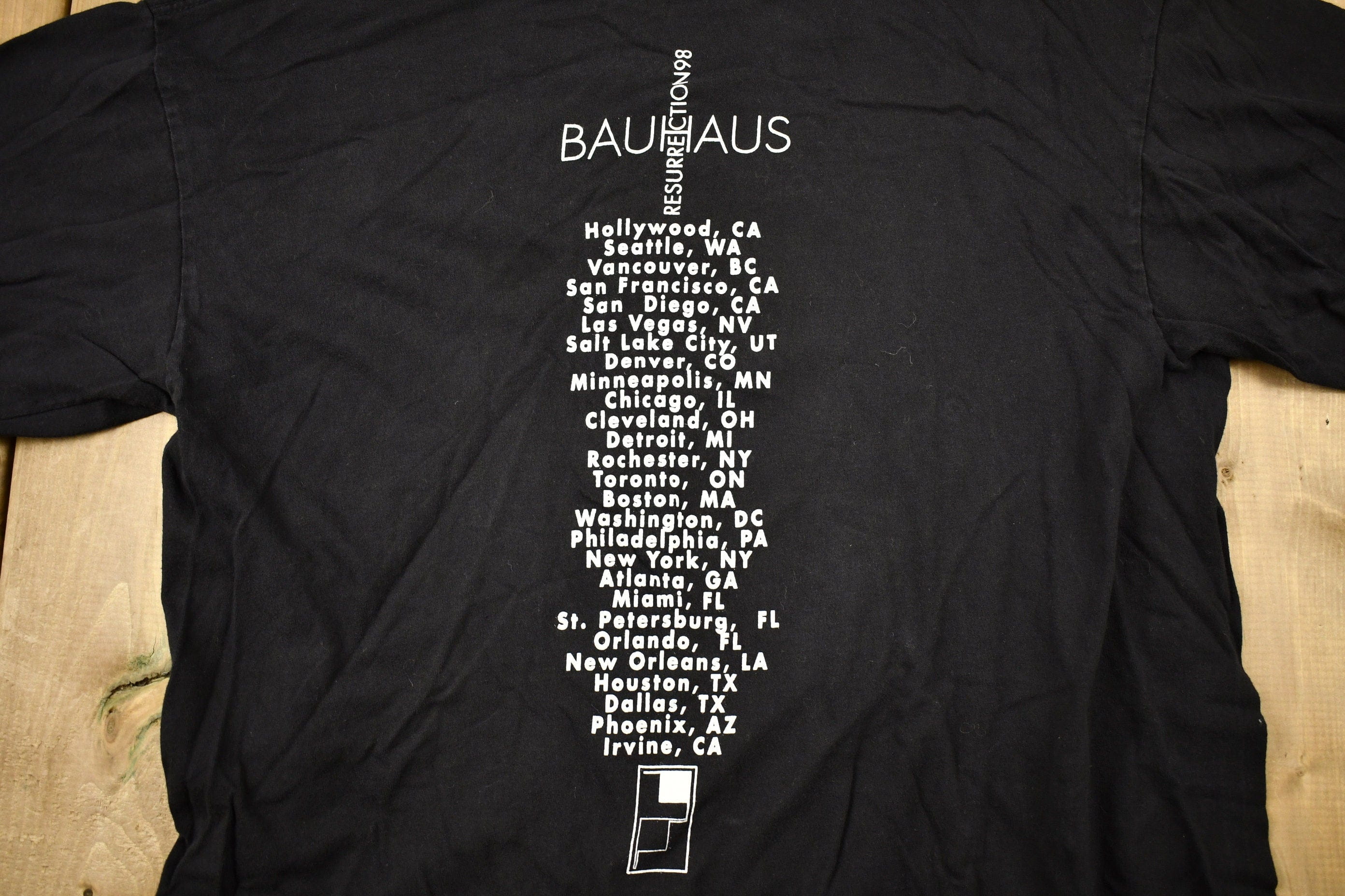 Vintage 1998 Bauhaus Resurrection Tour Band T-shirt Men's Large - Image 4