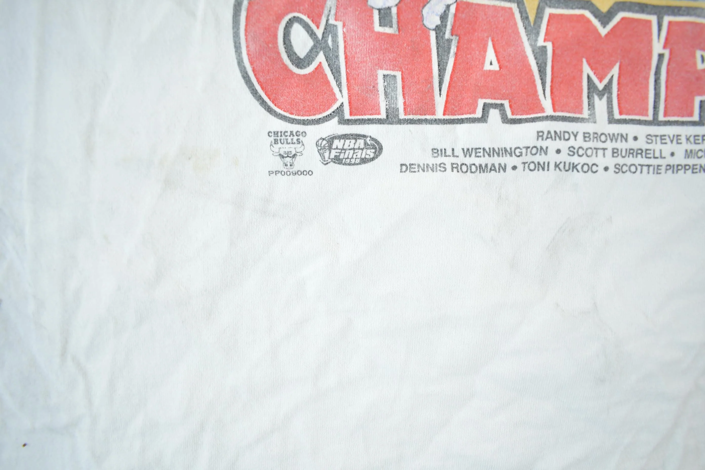 Vintage 1998 Chicago Bulls 6 Time NBA Champions T-Shirt Men's XL - Image 4