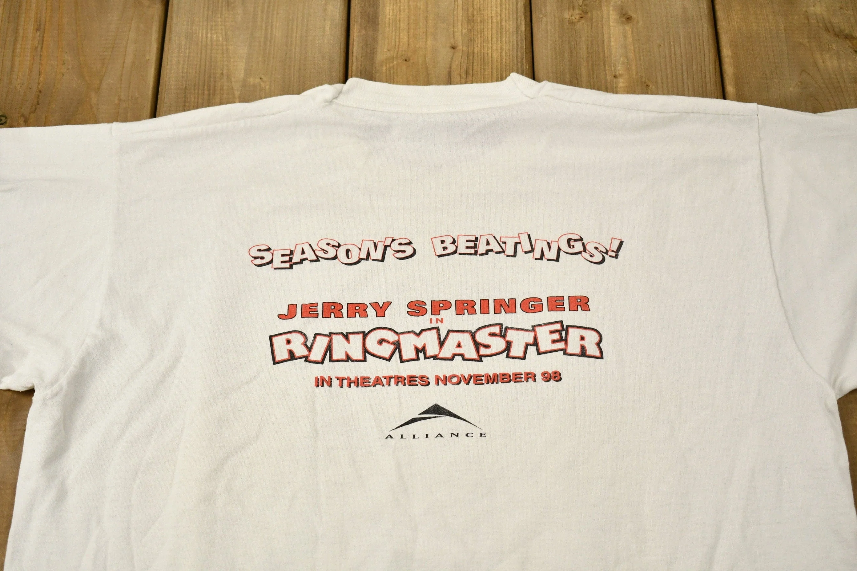 Vintage 1998 Jerry Springer In Ringer Master Movie Promo T-shirt Men's Large - Image 3