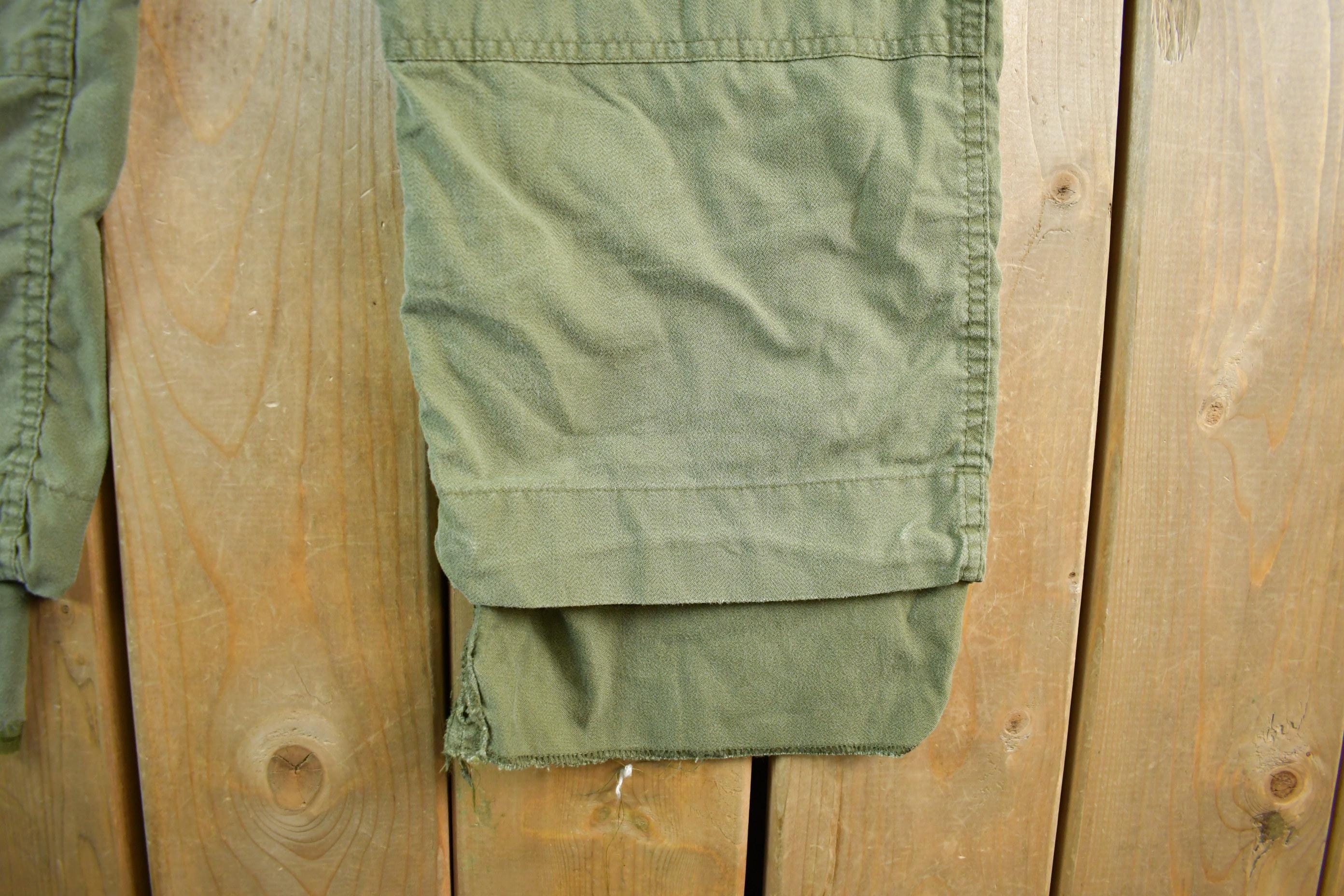 Vintage 1998 Military Green Cargo Pants Men's Medium 32 x 27 - Image 3