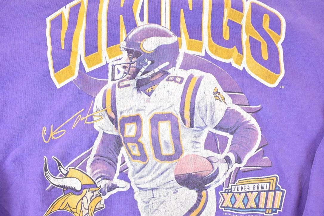 Vintage 1998 Minnesota Vikings Super Bowl Champions NFL Crewneck Sweatshirt Men's XL - Image 3