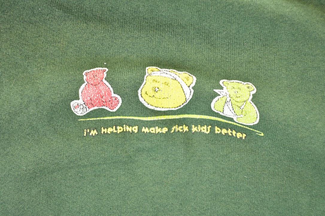 Vintage 1998 Sick Kids Cute Teddy Bears Crewneck Sweatshirt Men's L - Image 4