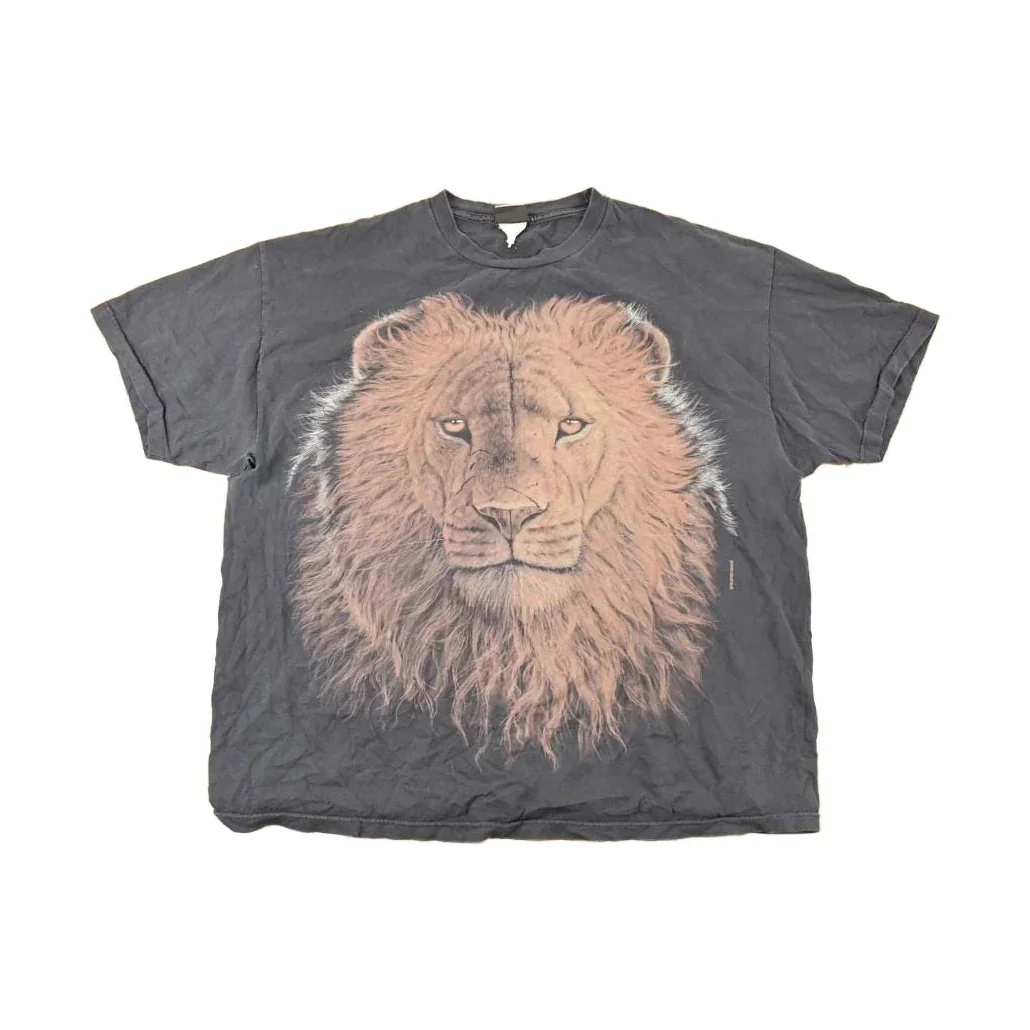 Vintage 1998 Thrashed King Of The Jungle Lion Face Souvenir T-Shirt Men's XXL