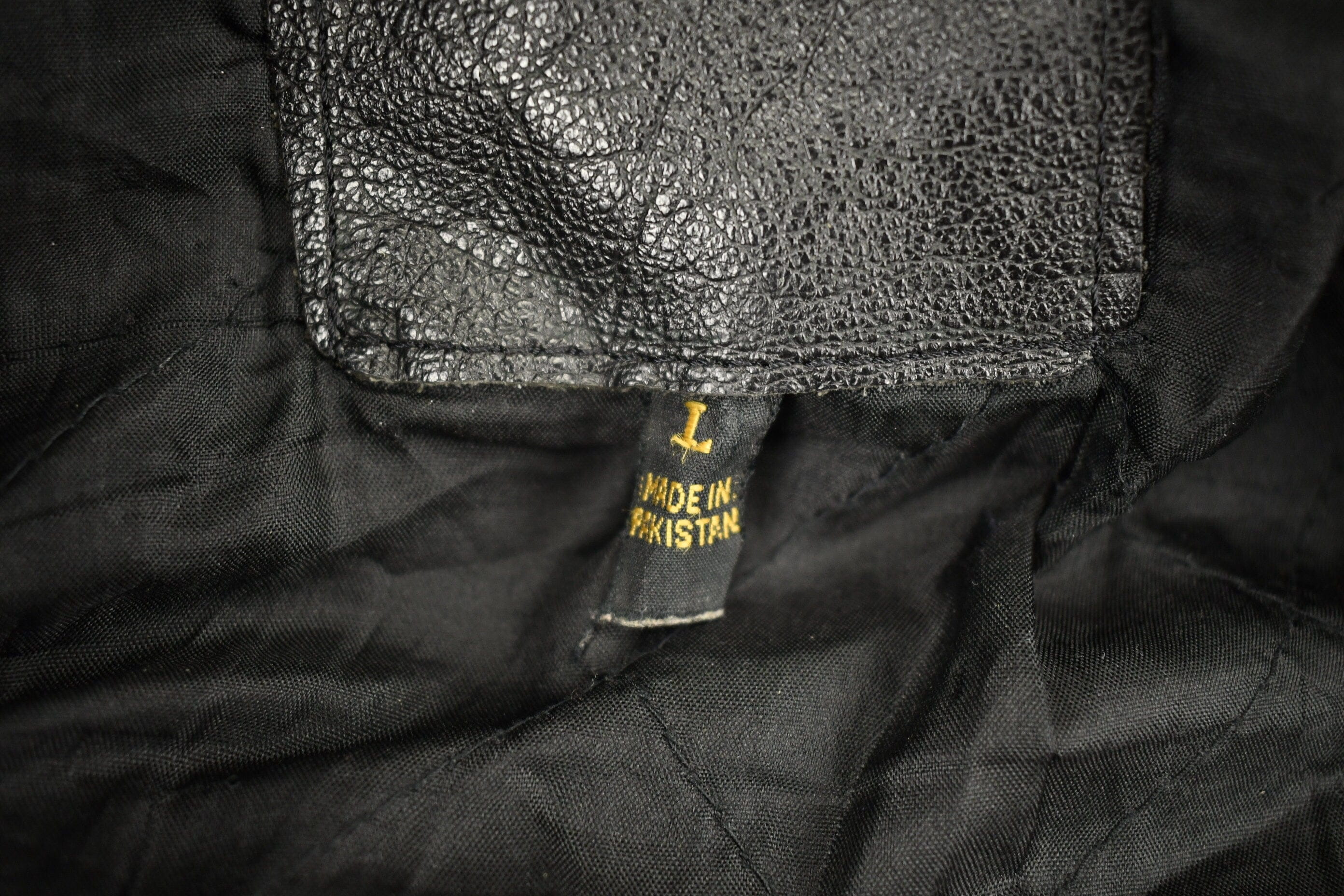 Vintage 1998s Fringed Leather Motorcycle Jacket Men's Large - Image 10