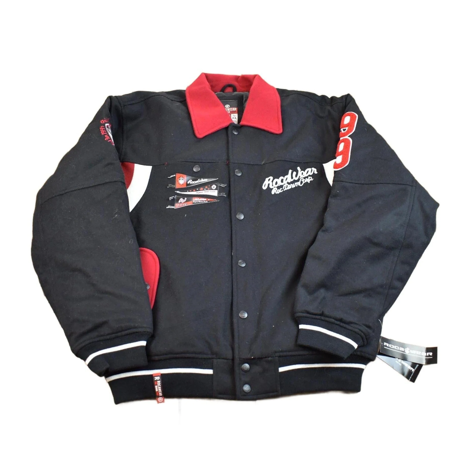 Vintage 1999 Deadstock ROCAWEAR Button Up Embroidered Jacket Men's XL