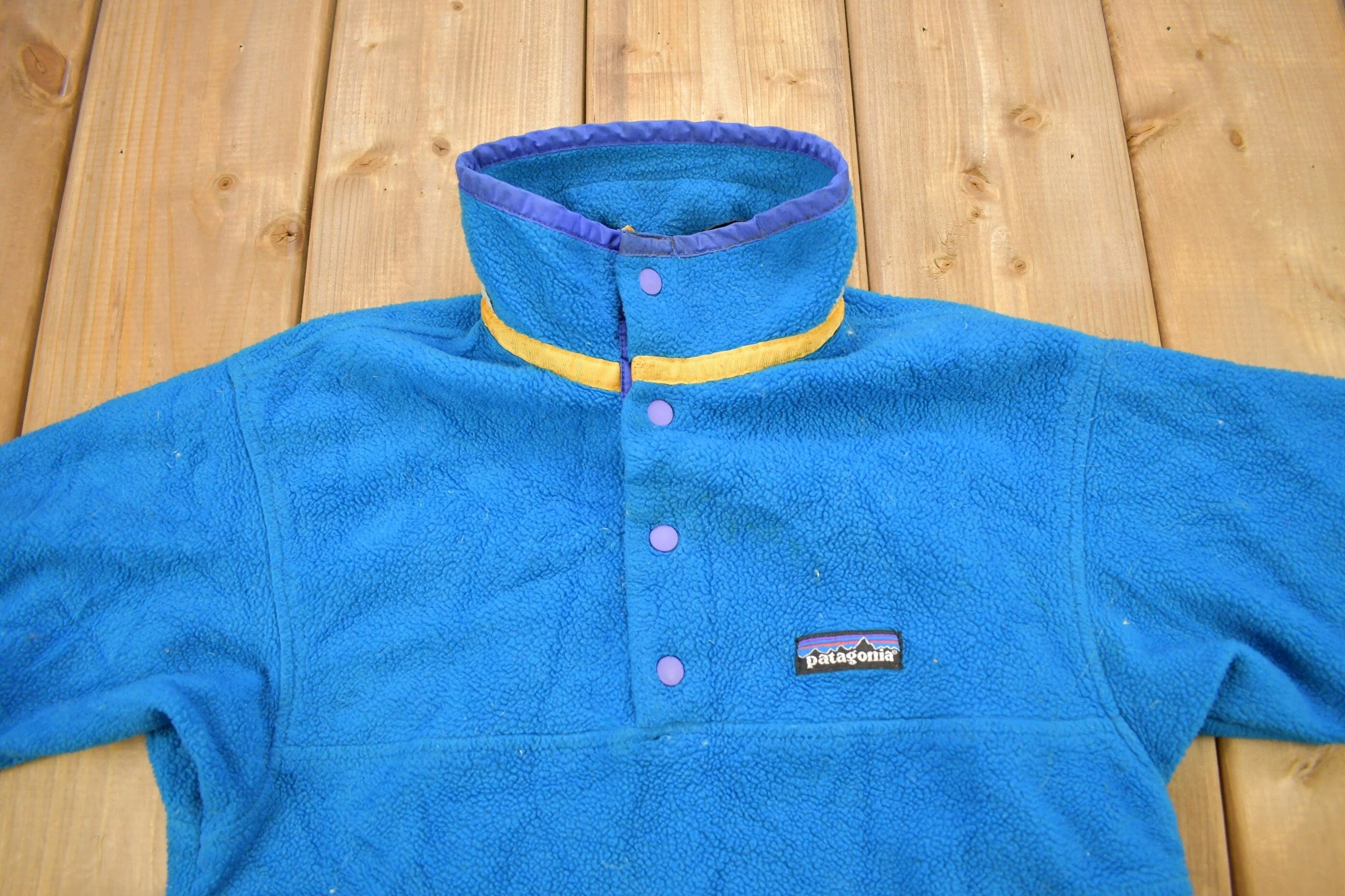 Vintage 1999 Patagonia T-Snap Fleece Kids Size Sweater Youth M - Image 3