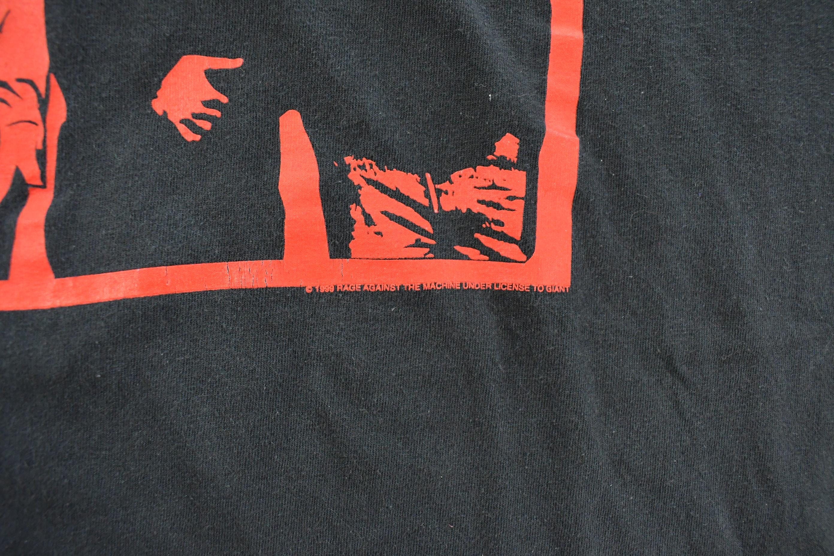 Vintage 1999 Rage Against The Machine Graphic Band T-Shirt Men's XL - Image 4