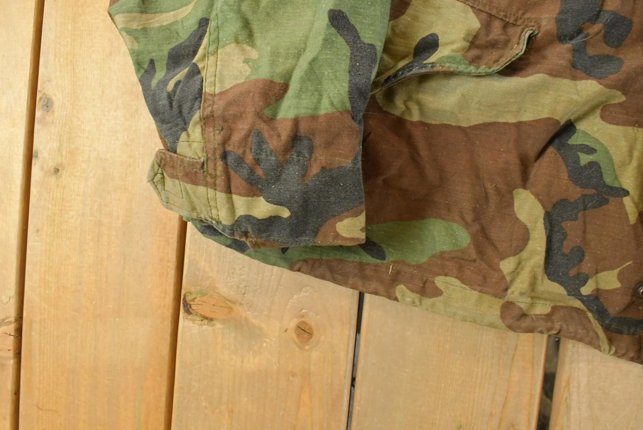 Vintage 2000 Camo Military Field Jacket Men's Large - Image 3