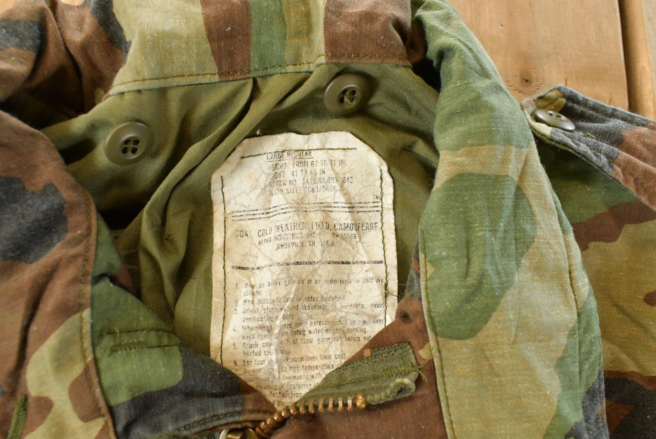 Vintage 2000 Camo Military Field Jacket Men's Large - Image 4