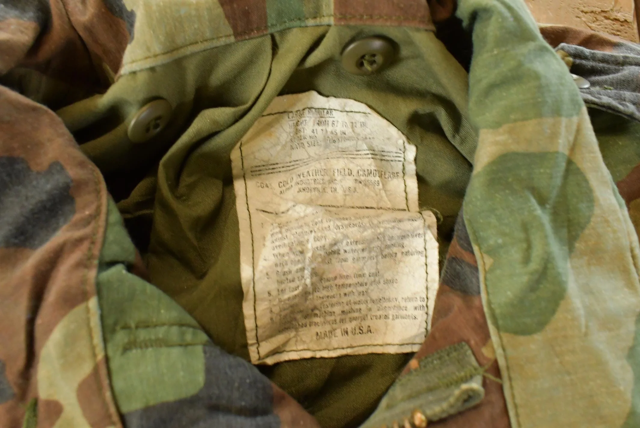 Vintage 2000 Camo Military Field Jacket Men's Large - Image 5